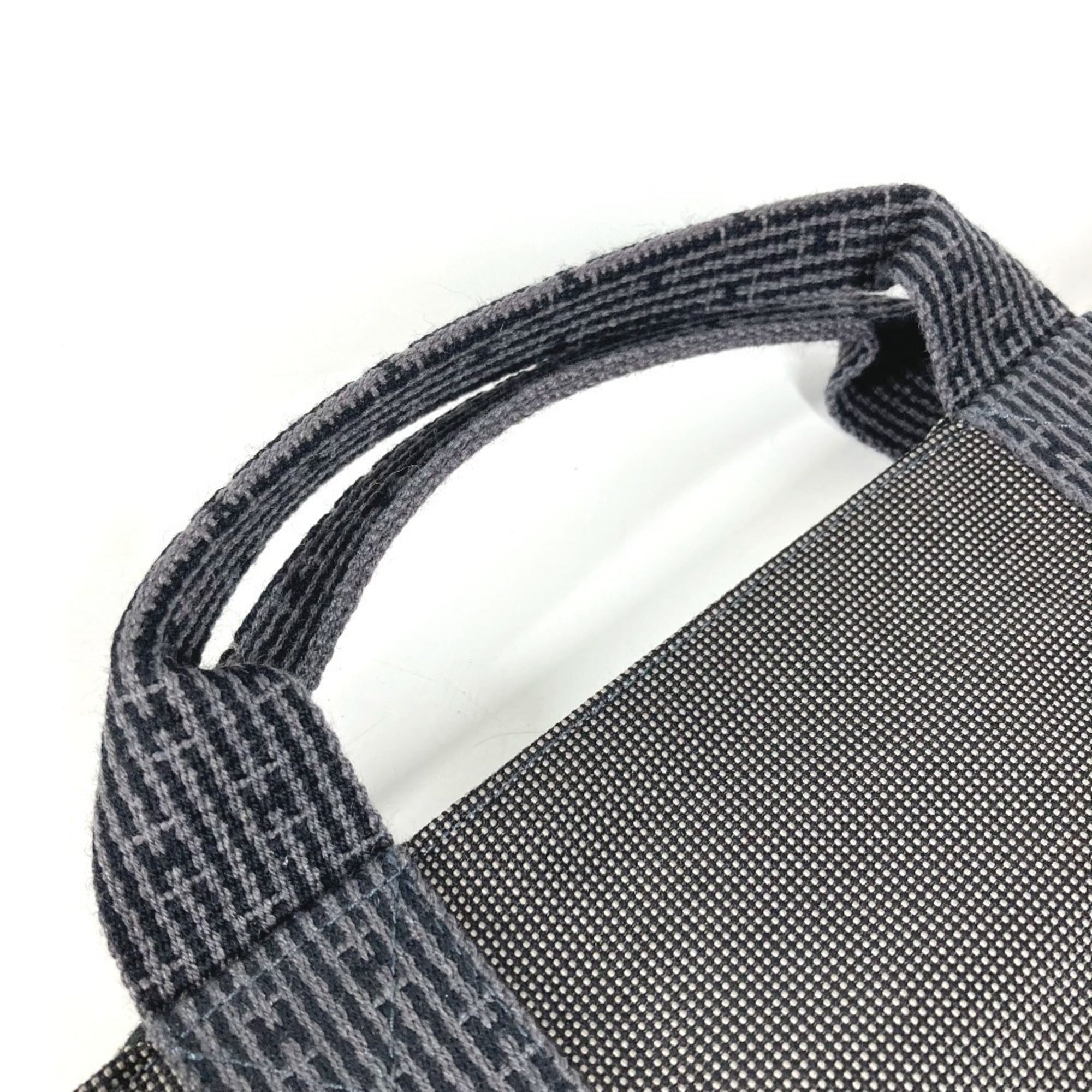 Hermes Her Line Gray Canvas Briefcase (Pre-Owned)
