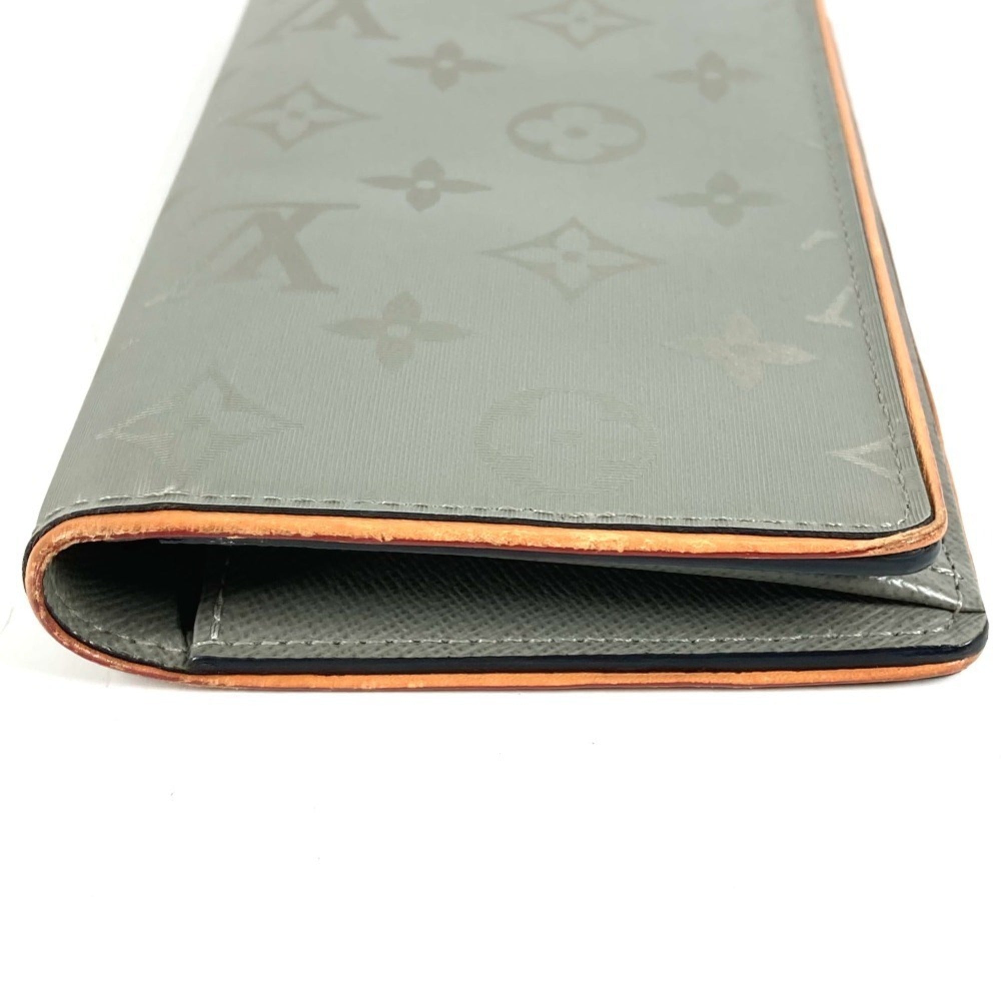 Louis Vuitton Monogram Gray Canvas Leather Long Wallet (Bi-Fold) (Pre-Owned)