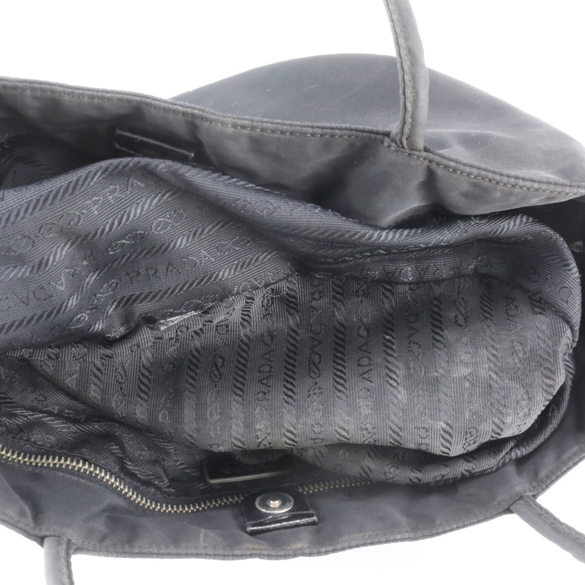 Prada Black Nylon Handbag Tote Bag (Pre-Owned)
