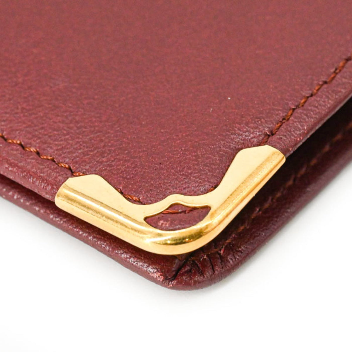 Cartier Must Bordeaux Leather Wallet (Bi-Fold) (Pre-Owned)