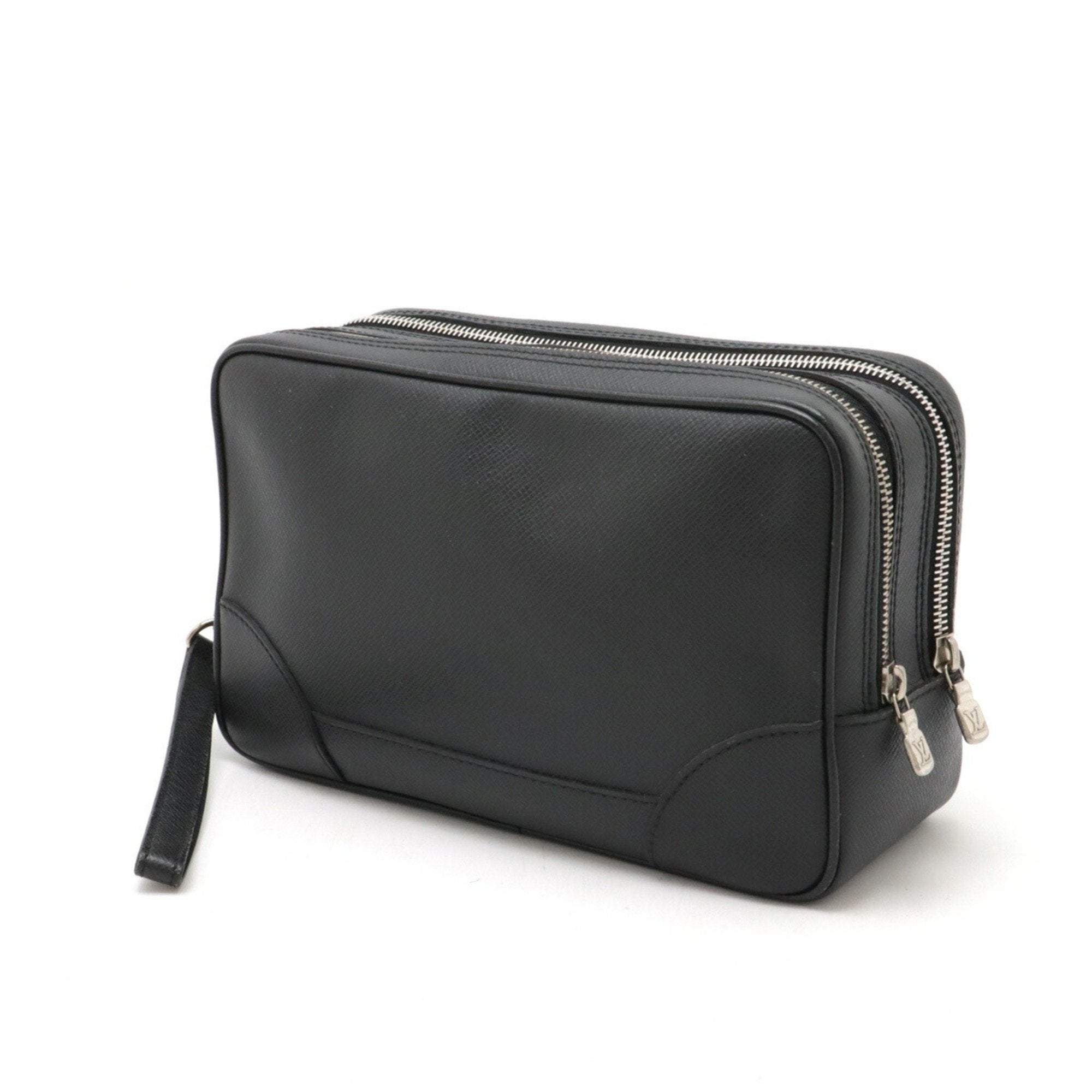 Louis Vuitton Ardoise Taiga Leather Clutch Bag (Pre-Owned)