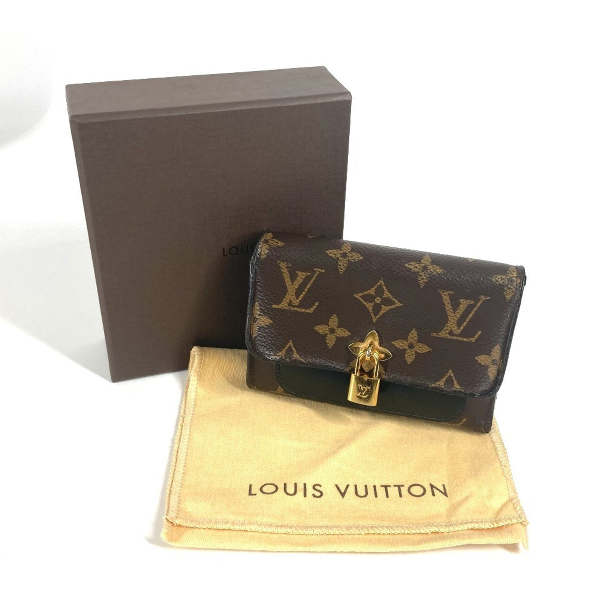 Louis Vuitton Monogram Black Brown Monogram Wallet (Tri-Fold) (Pre-Owned)