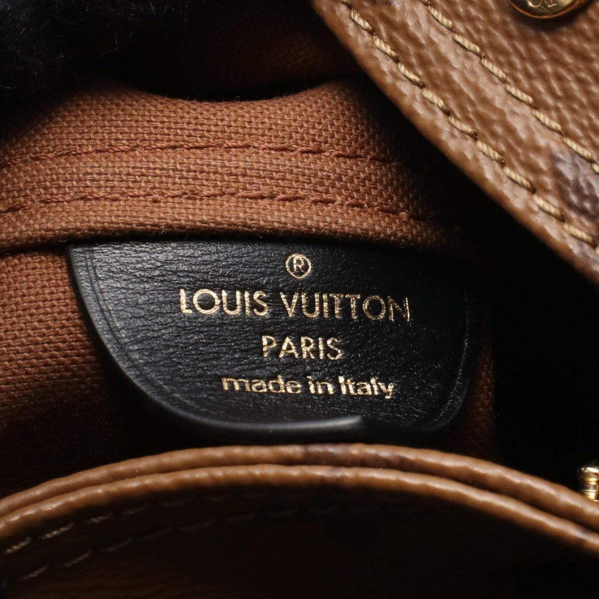 Louis Vuitton Brown Monogram Reverse Coated Canvas Leather Handbag (Pre-Owned)