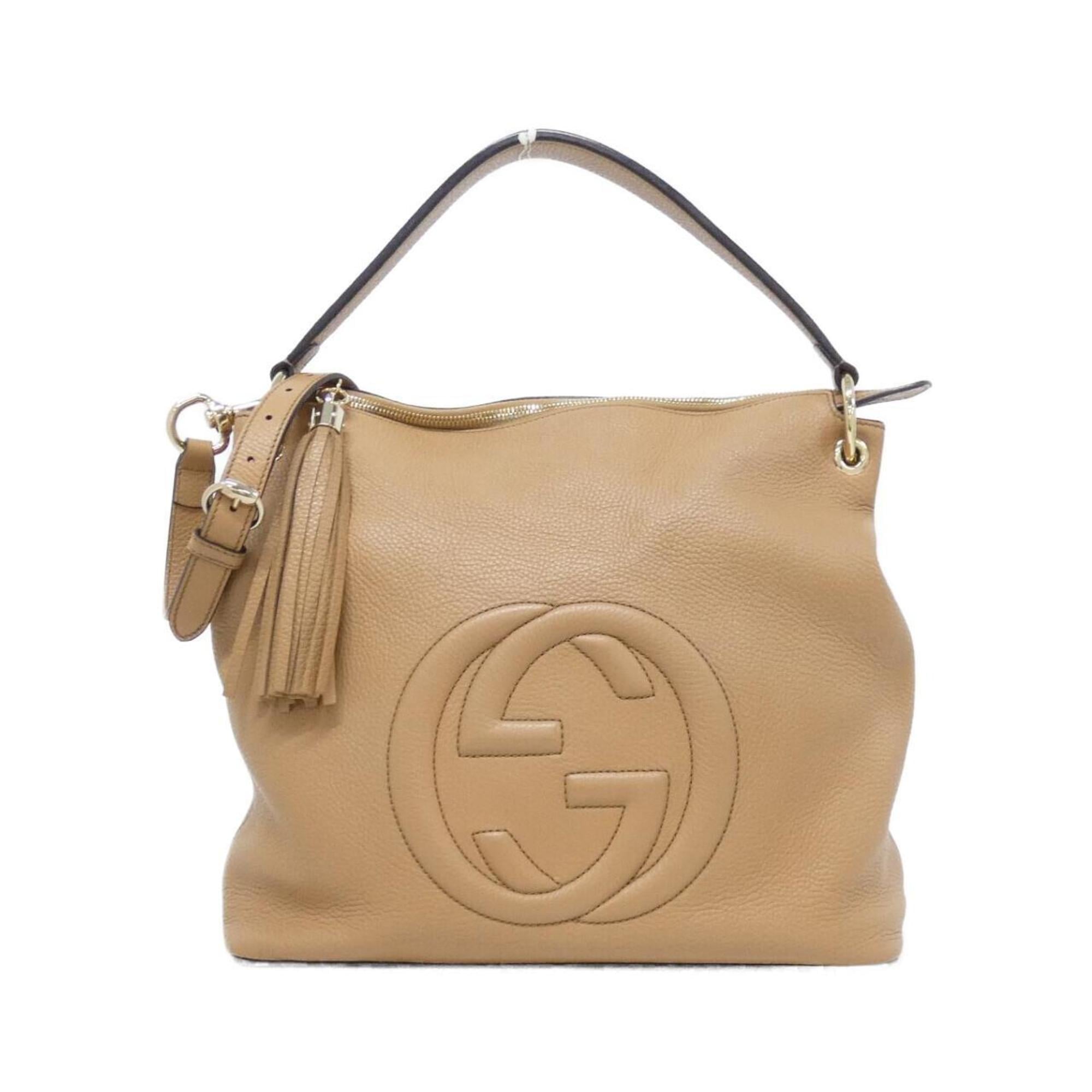 Gucci Beige Leather Shoulder Bag (Pre-Owned)