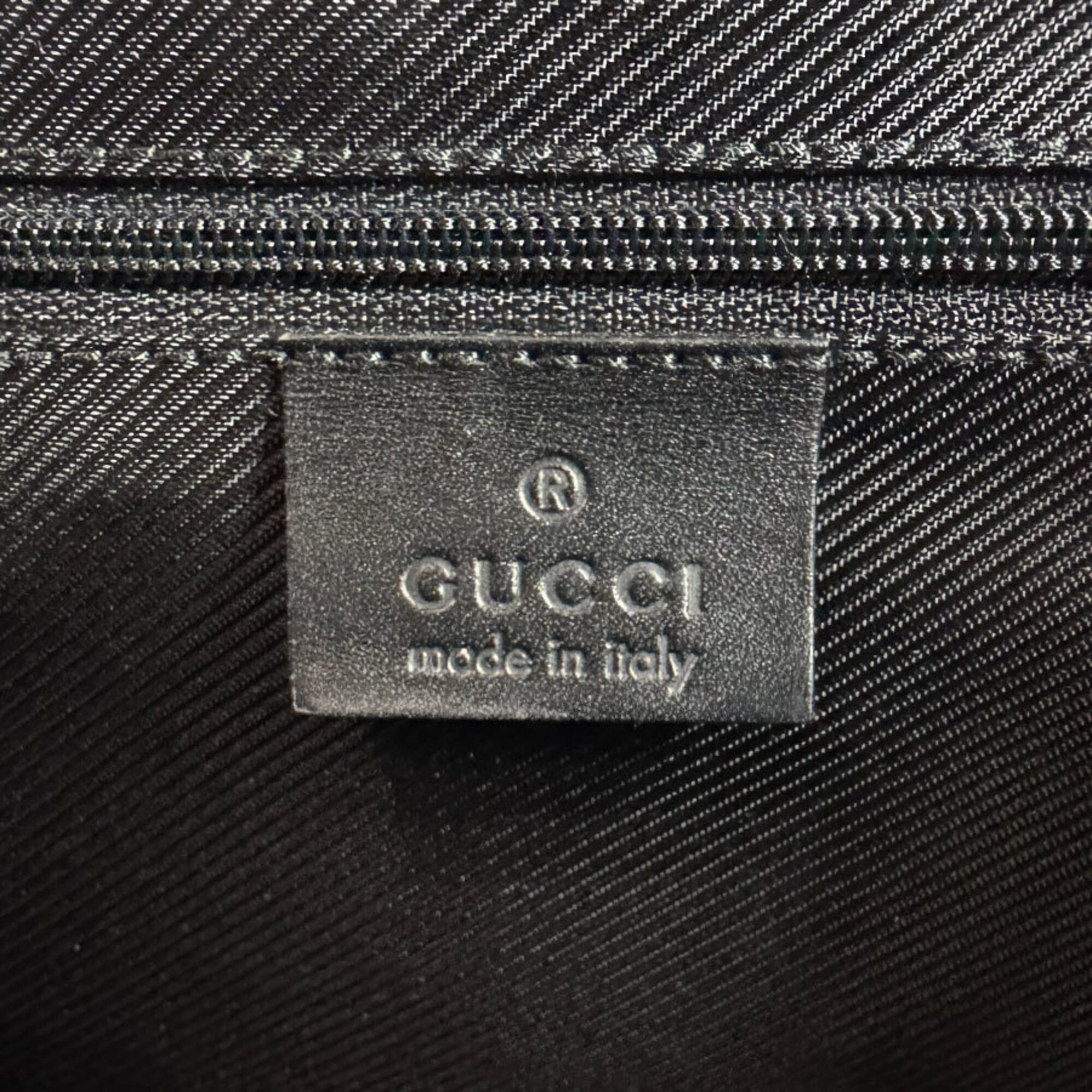 Gucci Black Gg Canvas Leather Handbag (Pre-Owned)