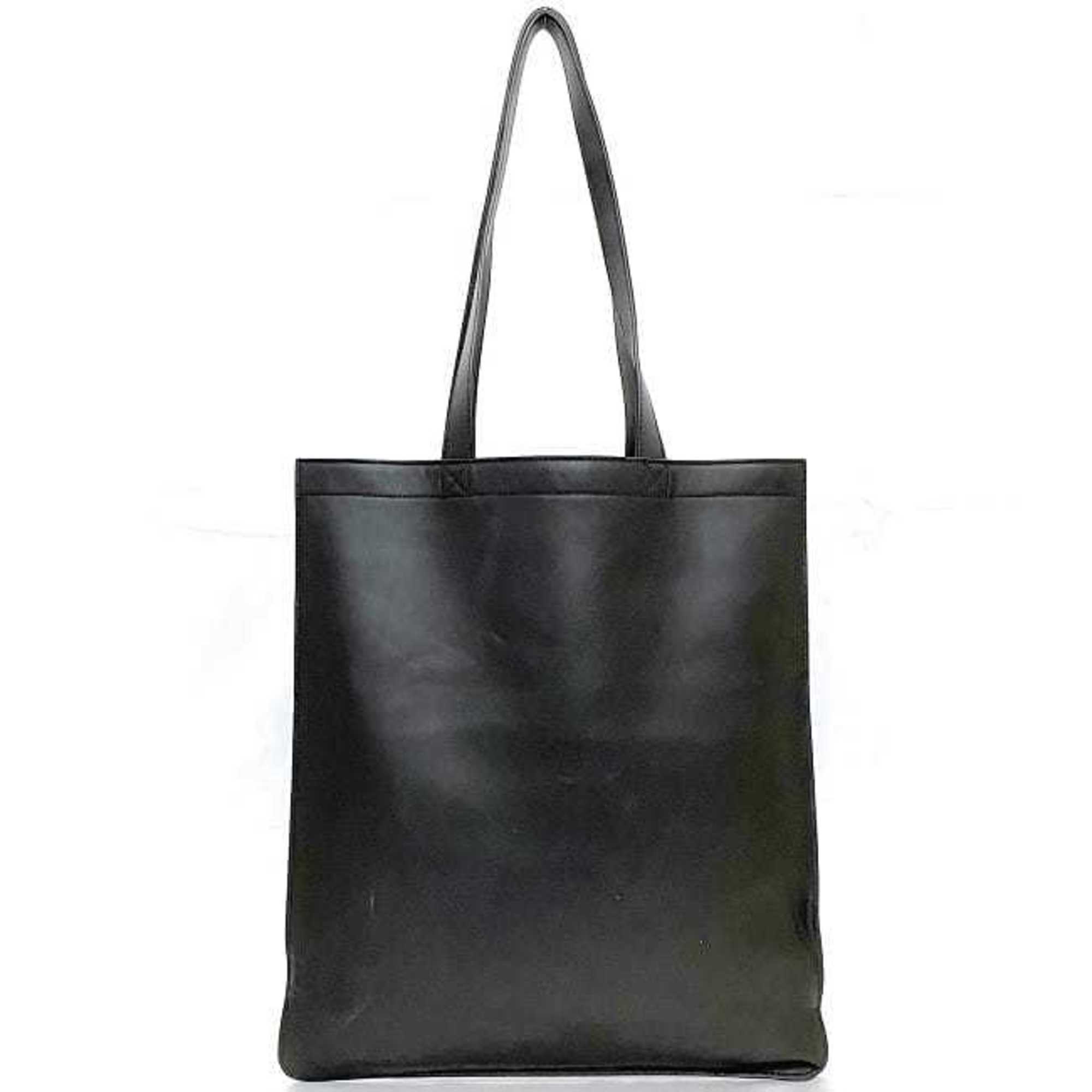 Fendi Black Leather Tote Bag (Pre-Owned)