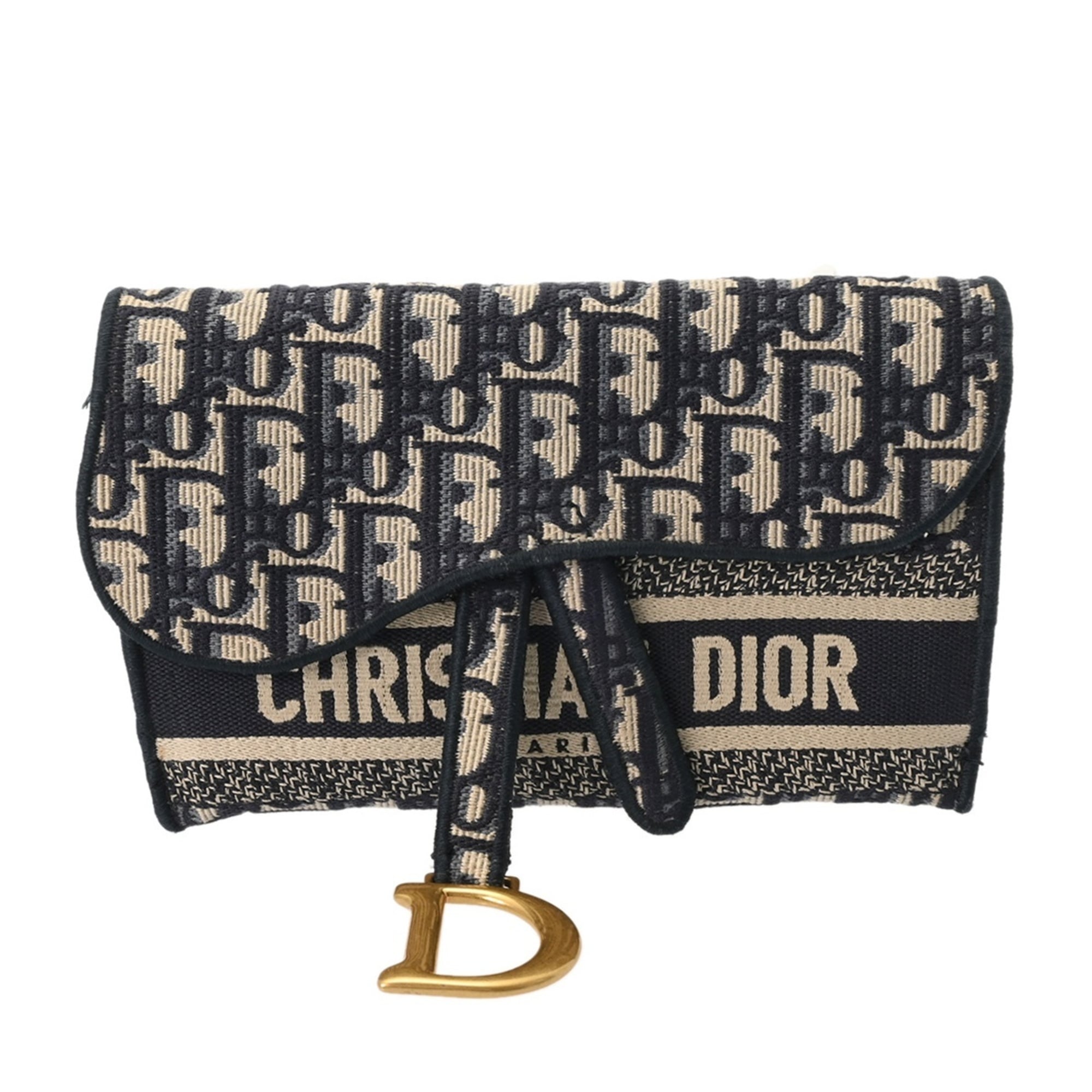 Christian Dior Blue Canvas Shoulder Bag (Pre-Owned)