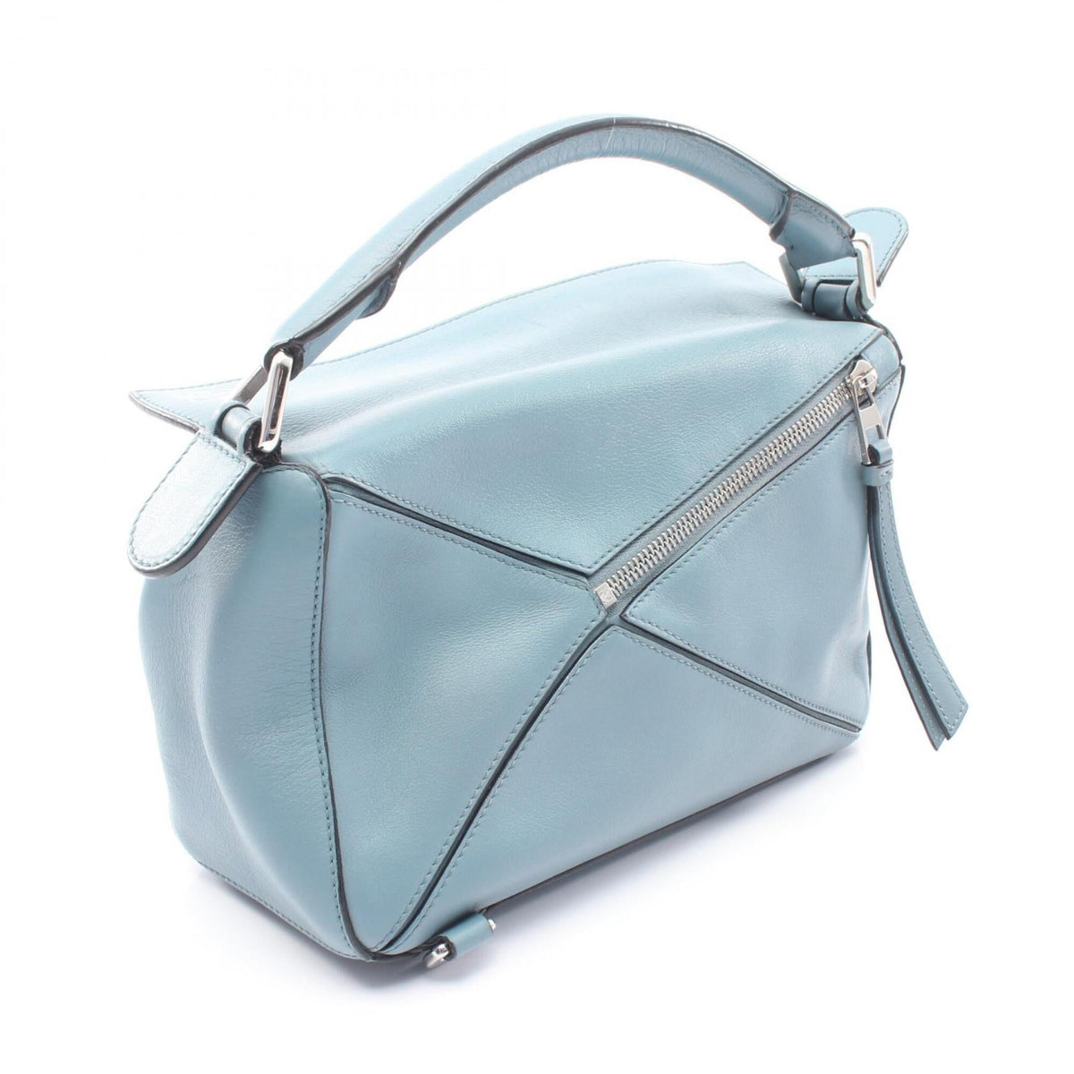 Loewe Blue Leather Handbag Shoulder Bag (Pre-Owned)