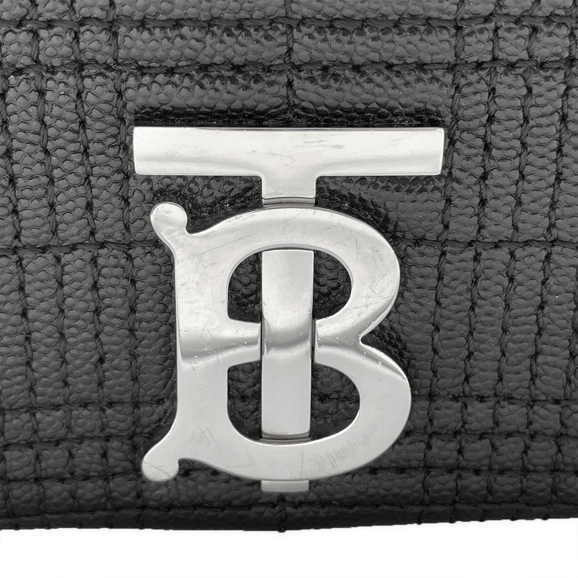 Burberry Black Silver Leather Shoulder Bag (Pre-Owned)