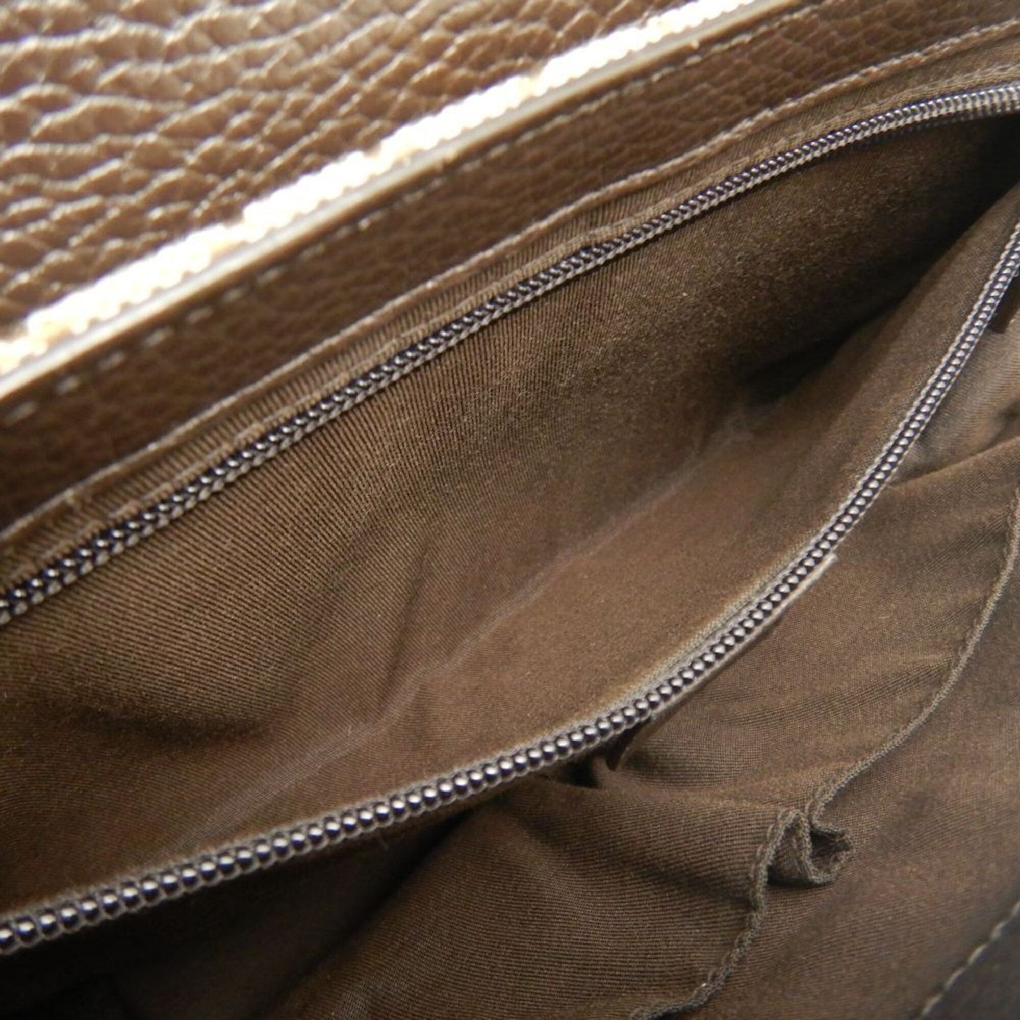 Gucci Gg Canvas Beige Gg Canvas Leather Shoulder Bag (Pre-Owned)
