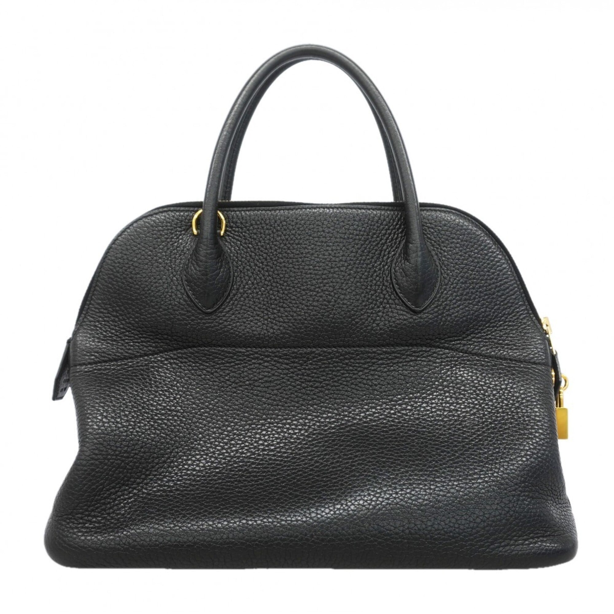 Hermes Black Taurillon Clemence Leather Handbag (Pre-Owned)