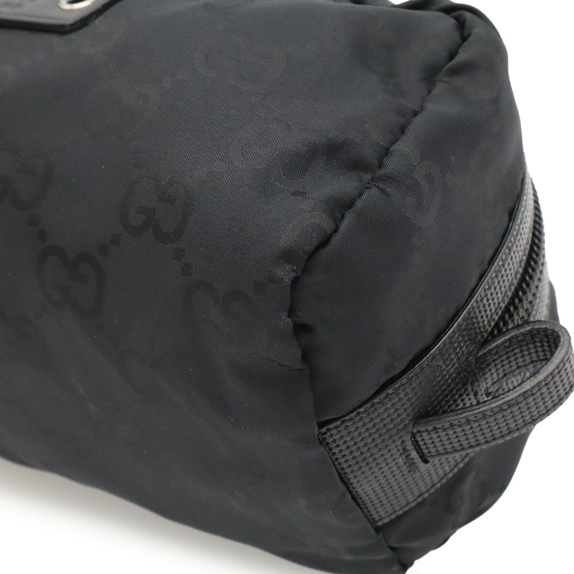 Gucci Black Nylon Leather Pouch (Pre-Owned)