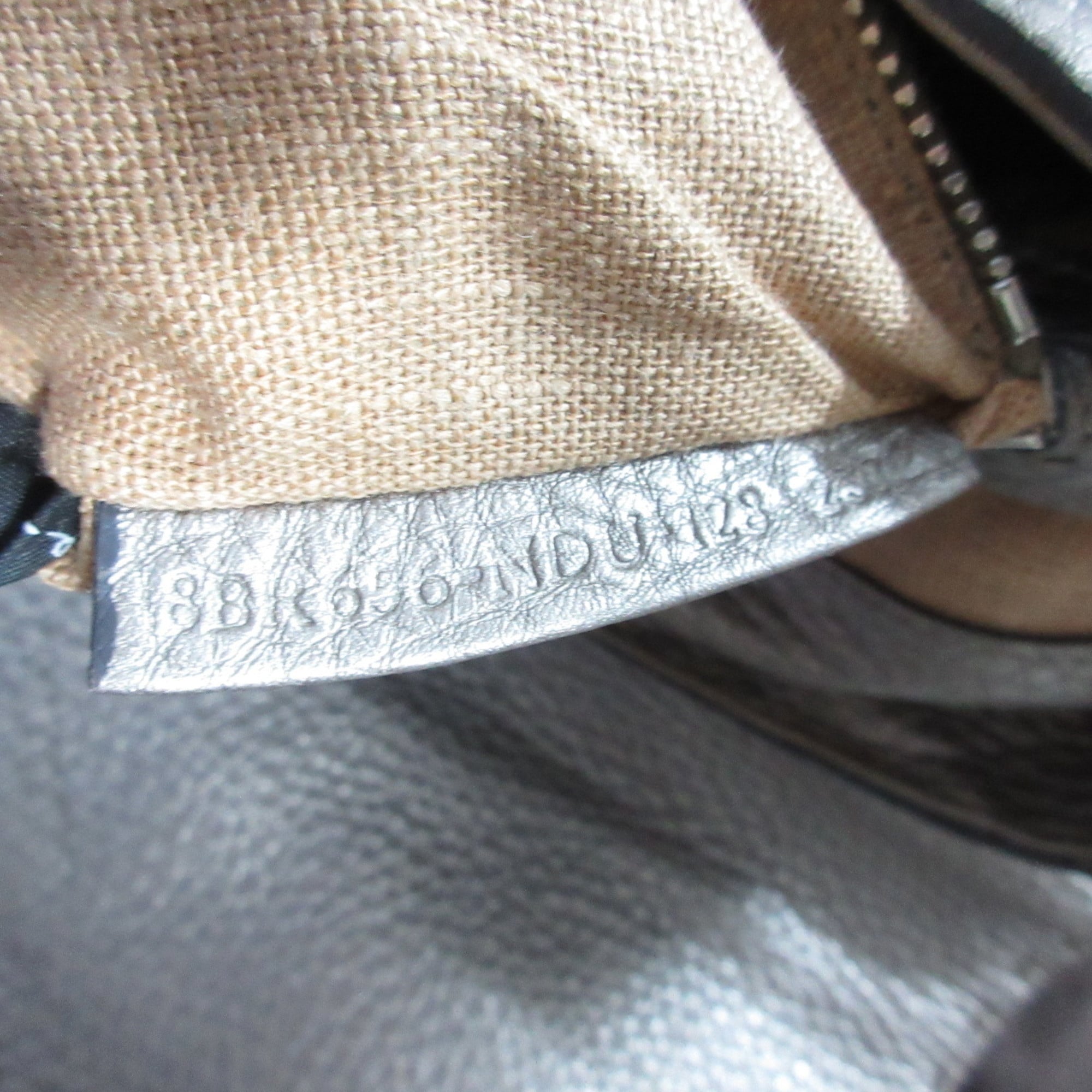 Fendi Metallic Gray Handbag Tote Bag (Pre-Owned)