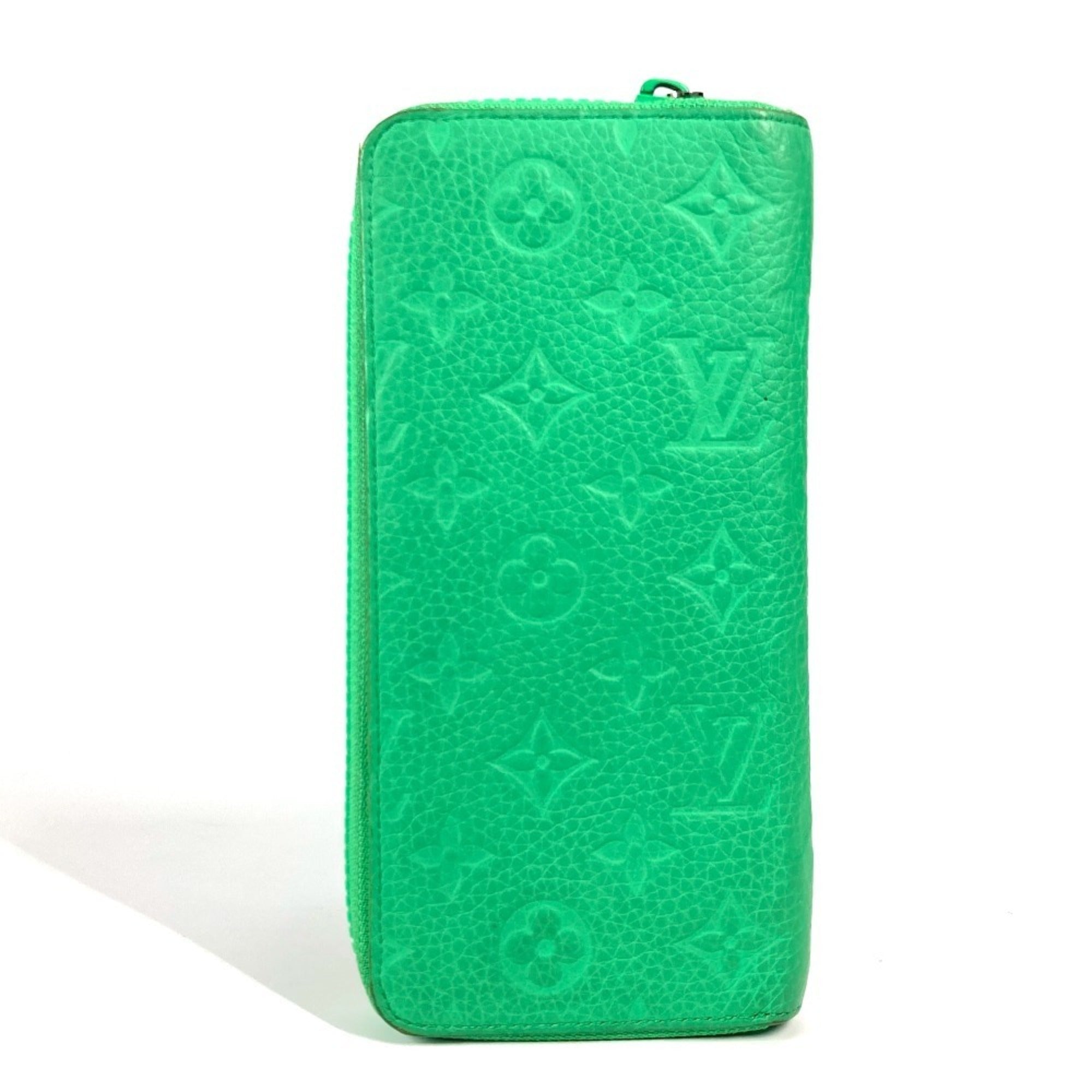 Louis Vuitton Green Leather Long Wallet (Bi-Fold) (Pre-Owned)