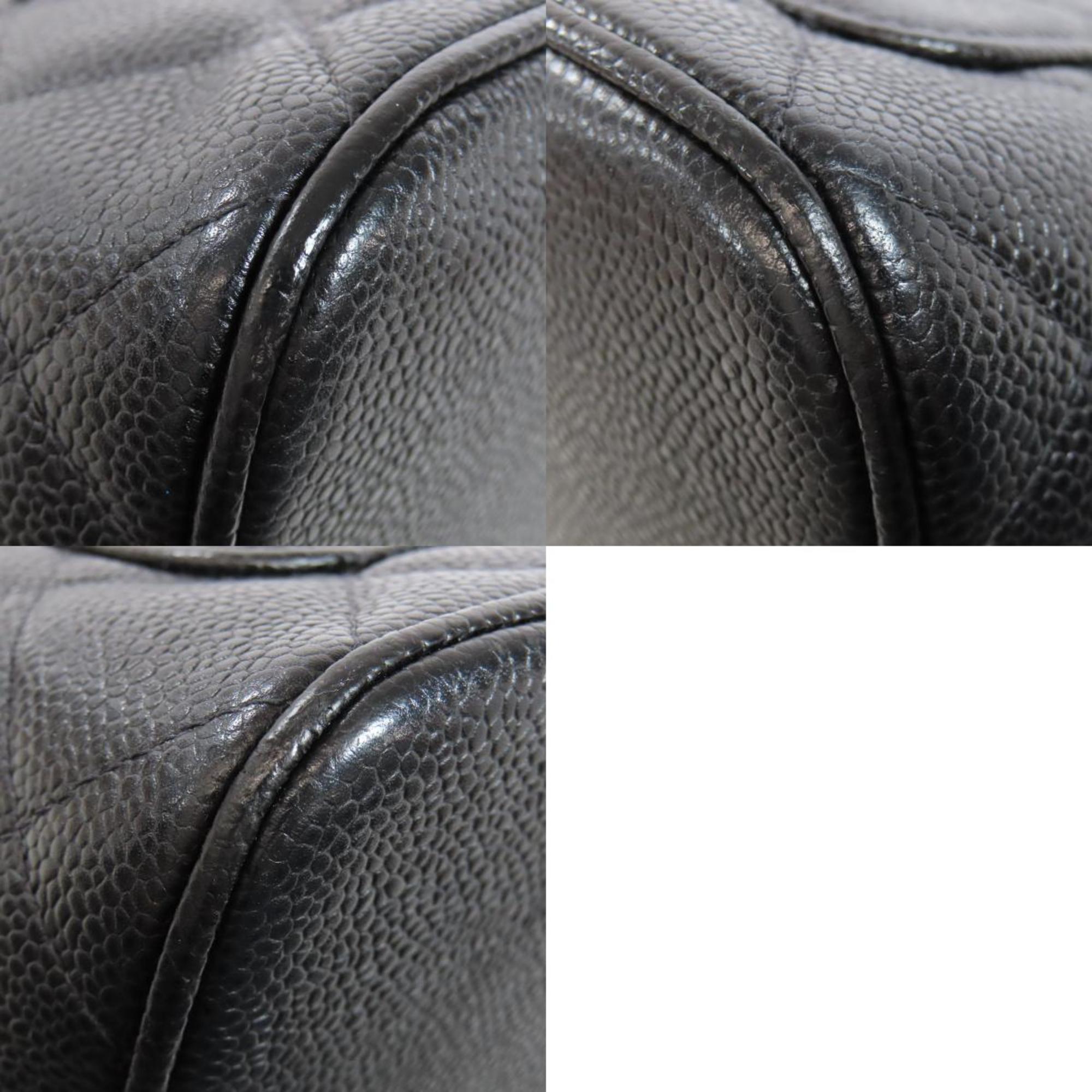 Chanel Black Caviar Leather Tote Bag (Pre-Owned)