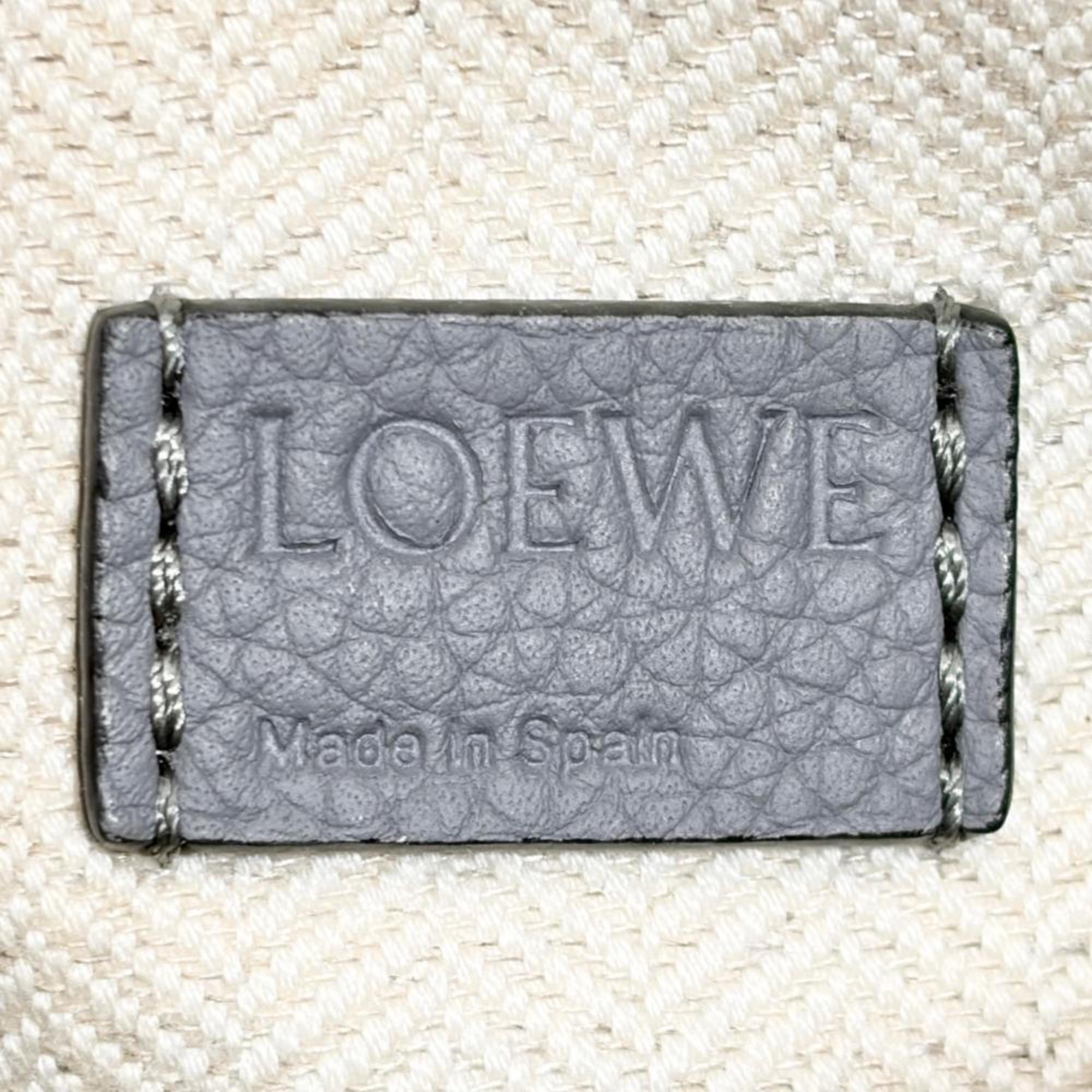 Loewe Puzzle Gray Leather Handbag Shoulder Bag (Pre-Owned)