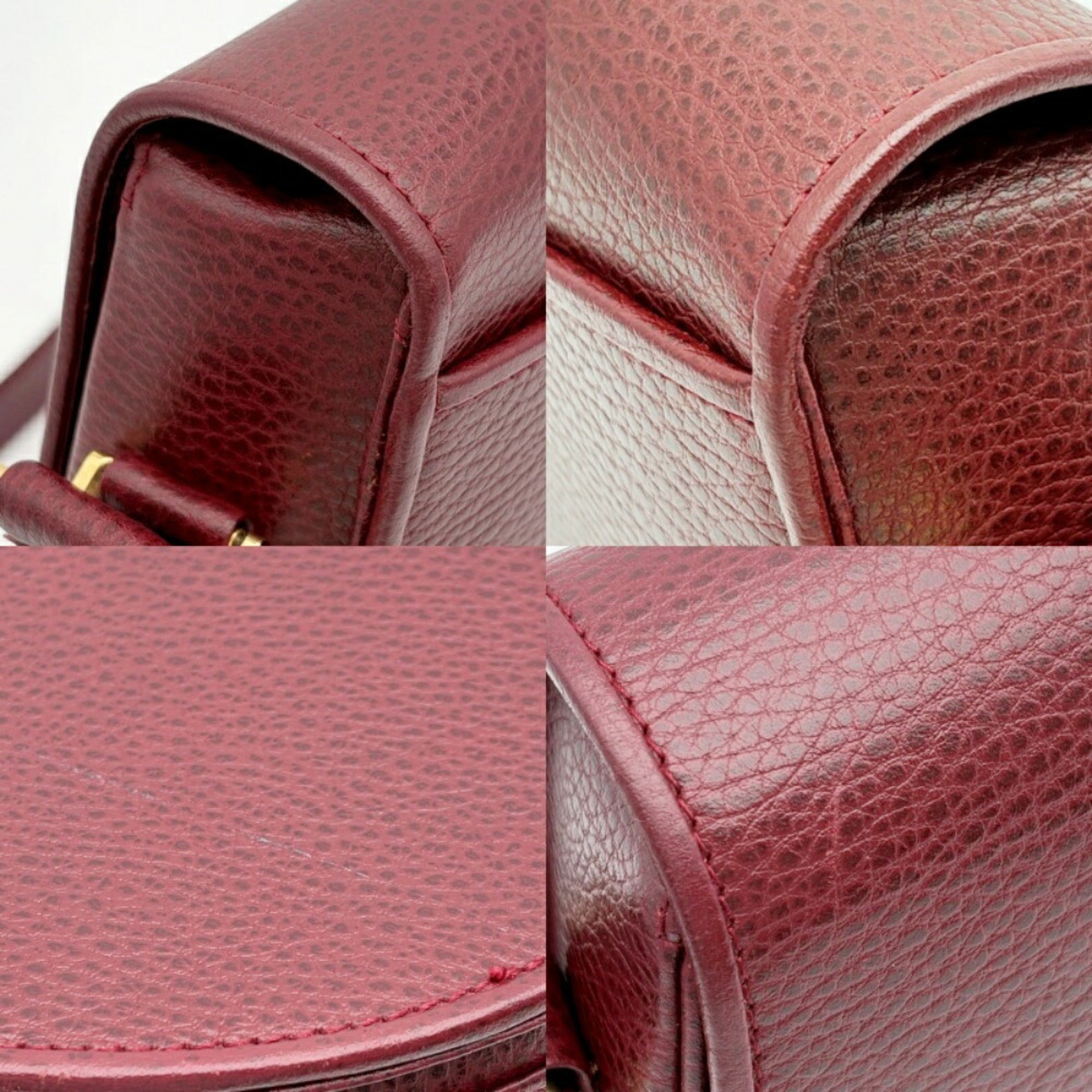 Cartier Bordeaux Leather Shoulder Bag (Pre-Owned)