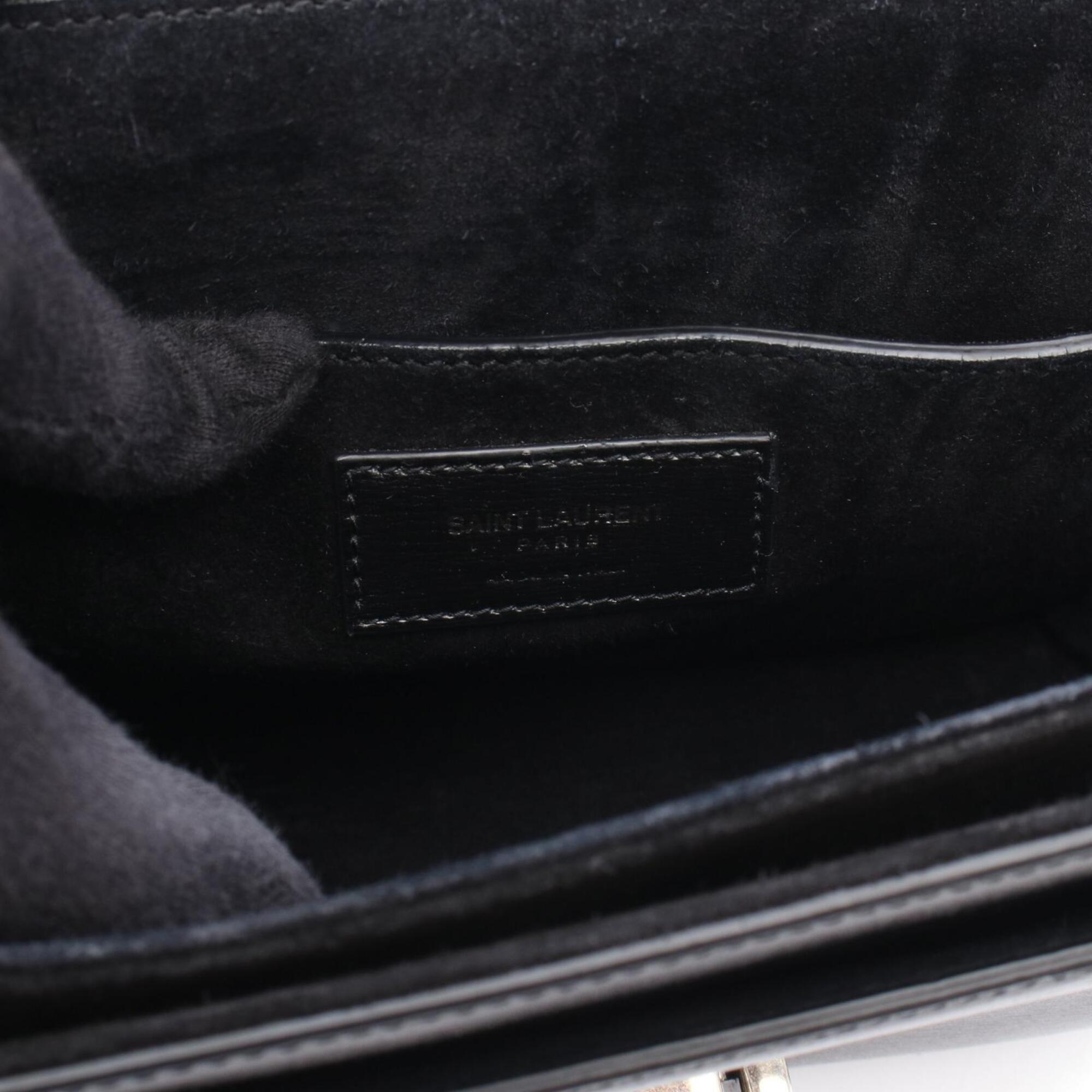 Yves Saint Laurent Black Leather Handbag Shoulder Bag (Pre-Owned)