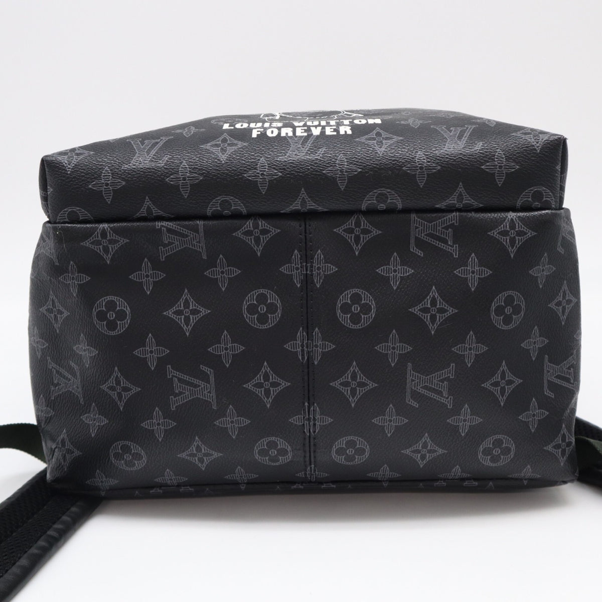 Louis Vuitton Monogram Black Gray White Coated Canvas Leather Backpack (Pre-Owned)