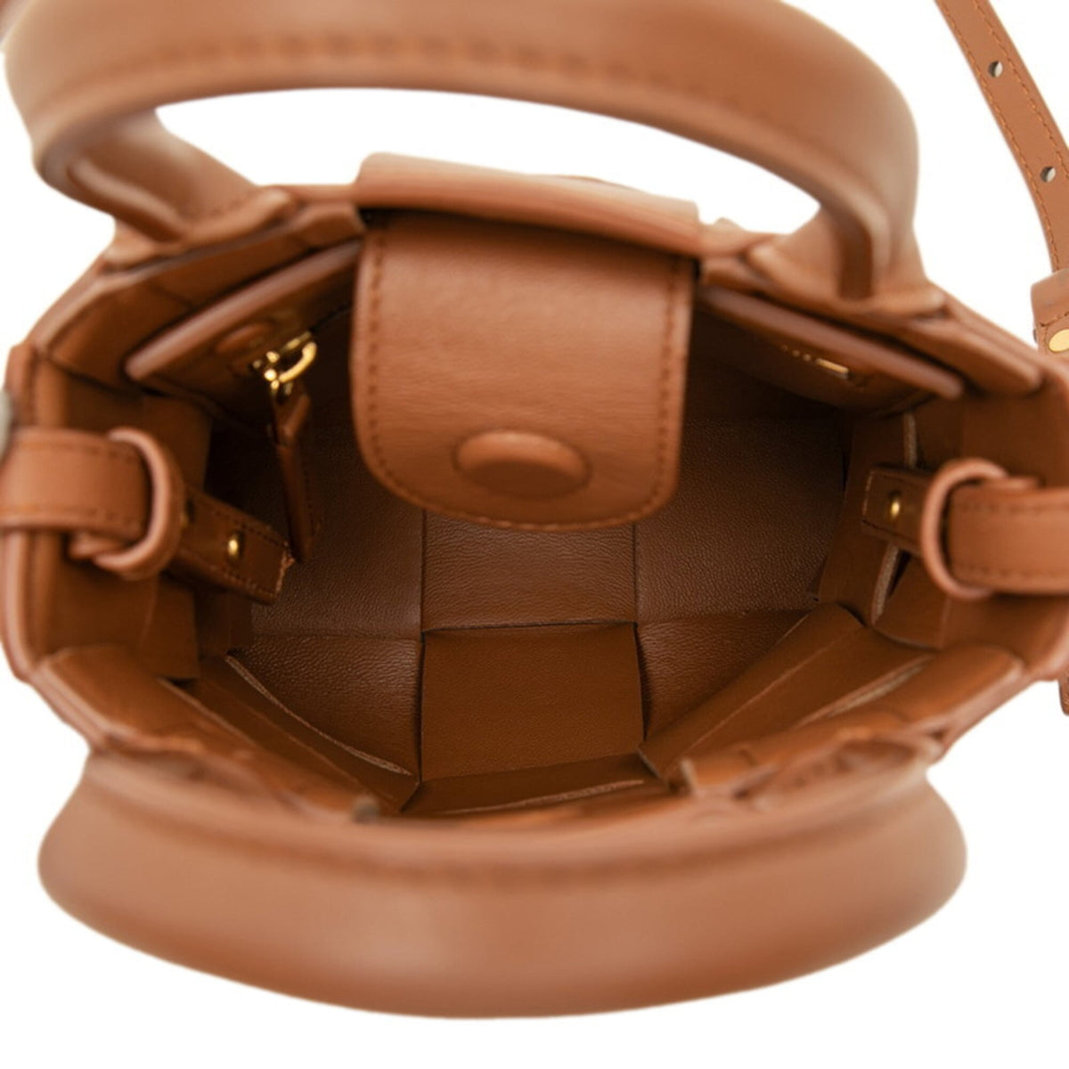Bottega Veneta Brown Leather Pochette Shoulder Bag (Pre-Owned)