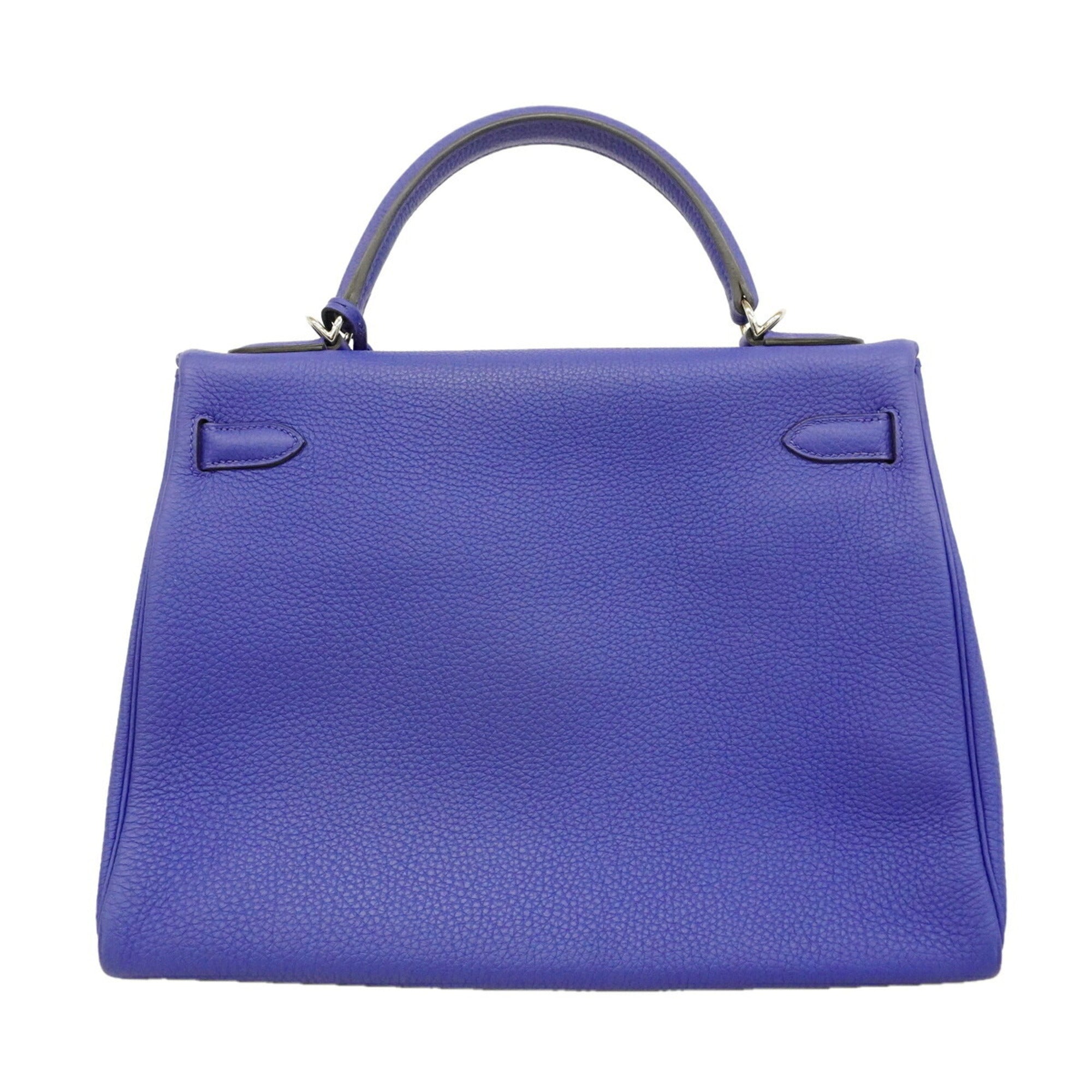 Hermes Blue Electric Togo Leather Handbag (Pre-Owned)