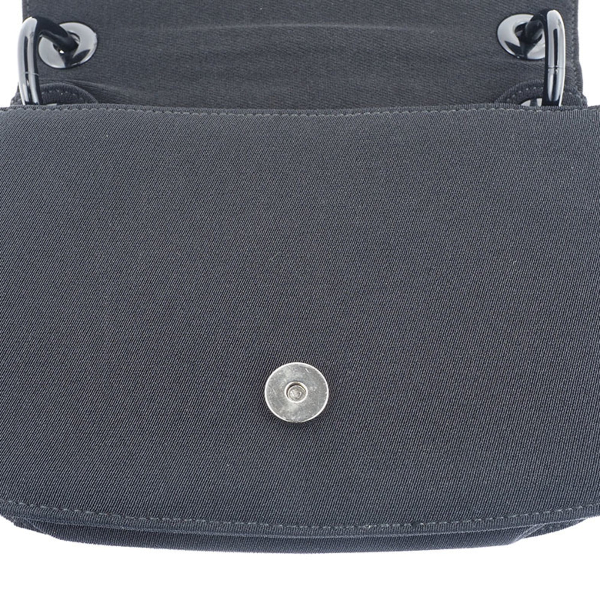 Prada Black Canvas Shoulder Bag (Pre-Owned)