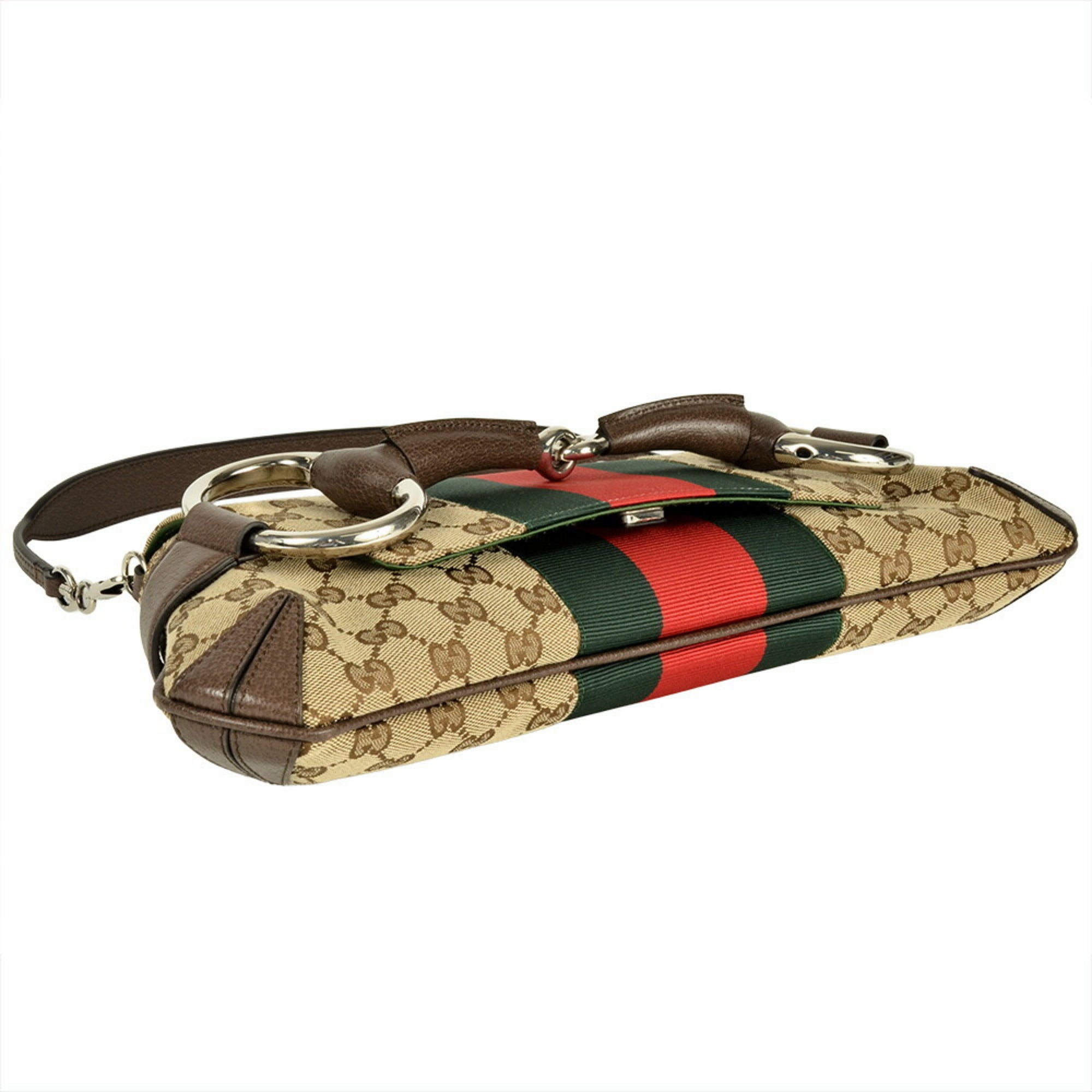 Gucci Beige Gg Canvas Handbag (Pre-Owned)