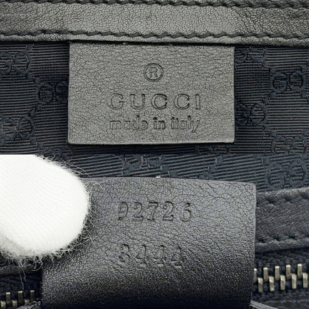Gucci Black Denim Leather Handbag (Pre-Owned)
