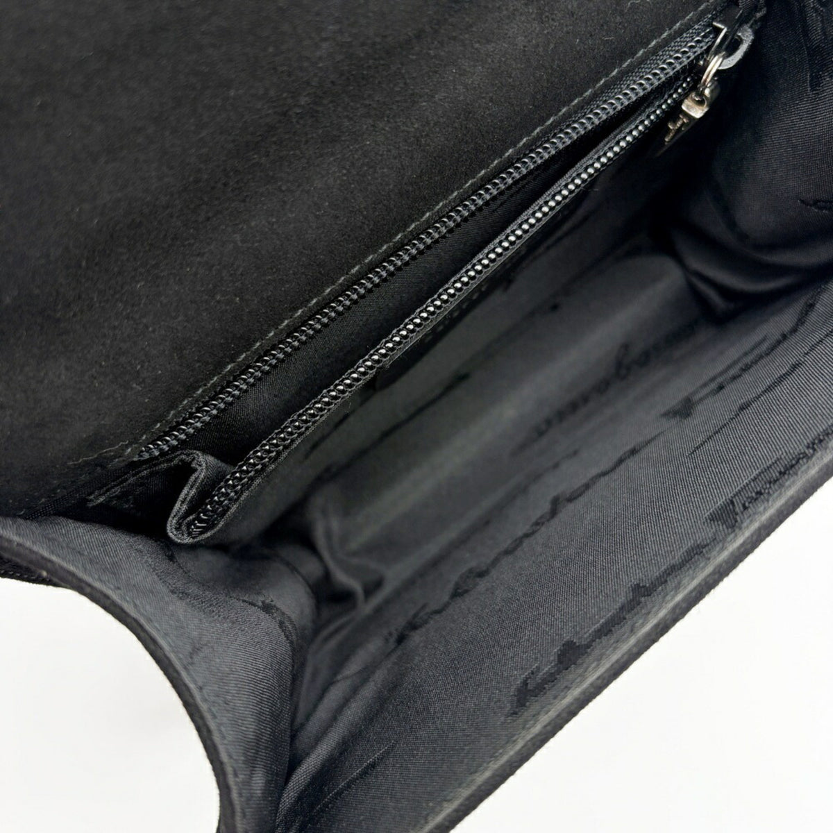 Salvatore Ferragamo Black Suede Handbag Shoulder Bag (Pre-Owned)