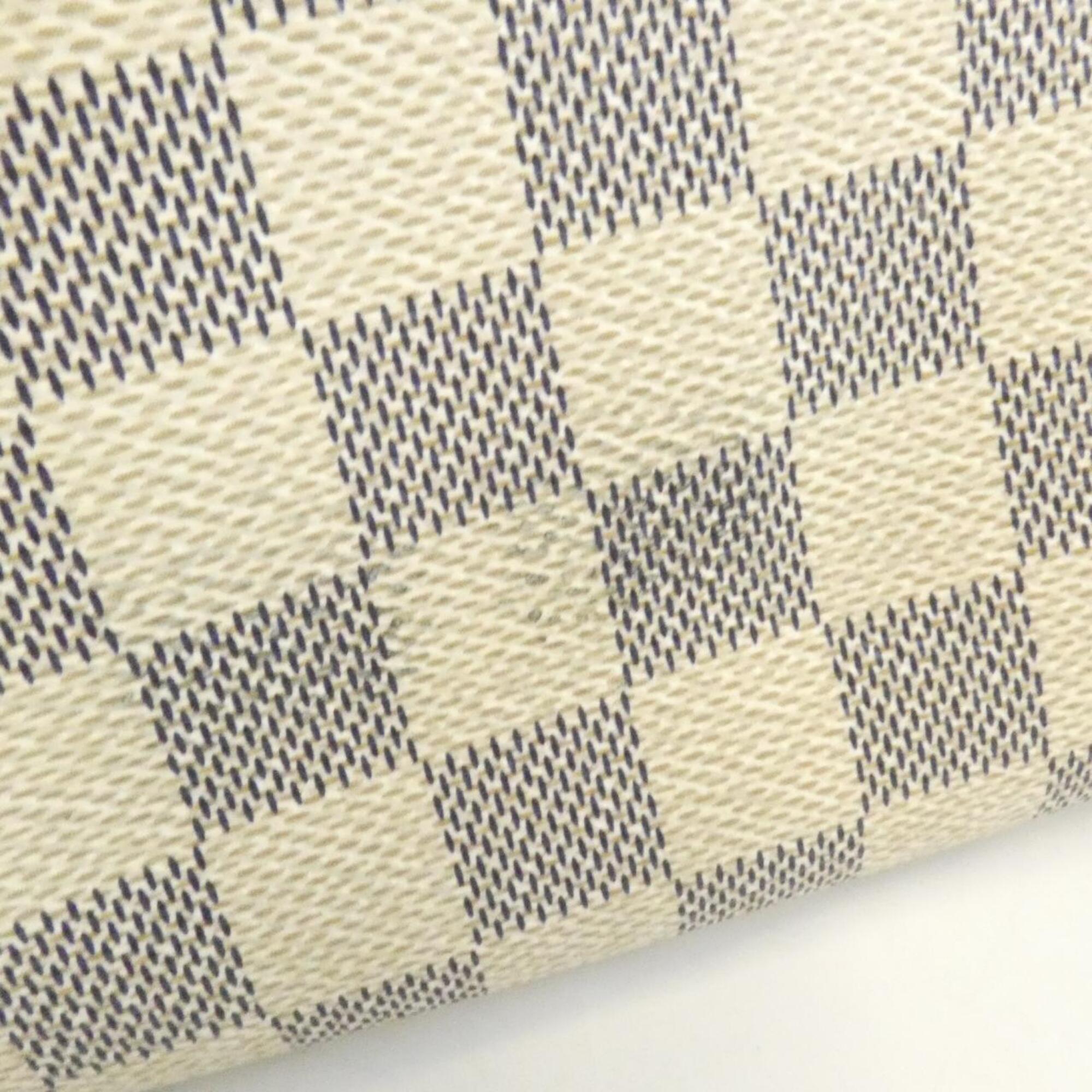Louis Vuitton Azur White Coated Canvas Shoulder Bag (Pre-Owned)
