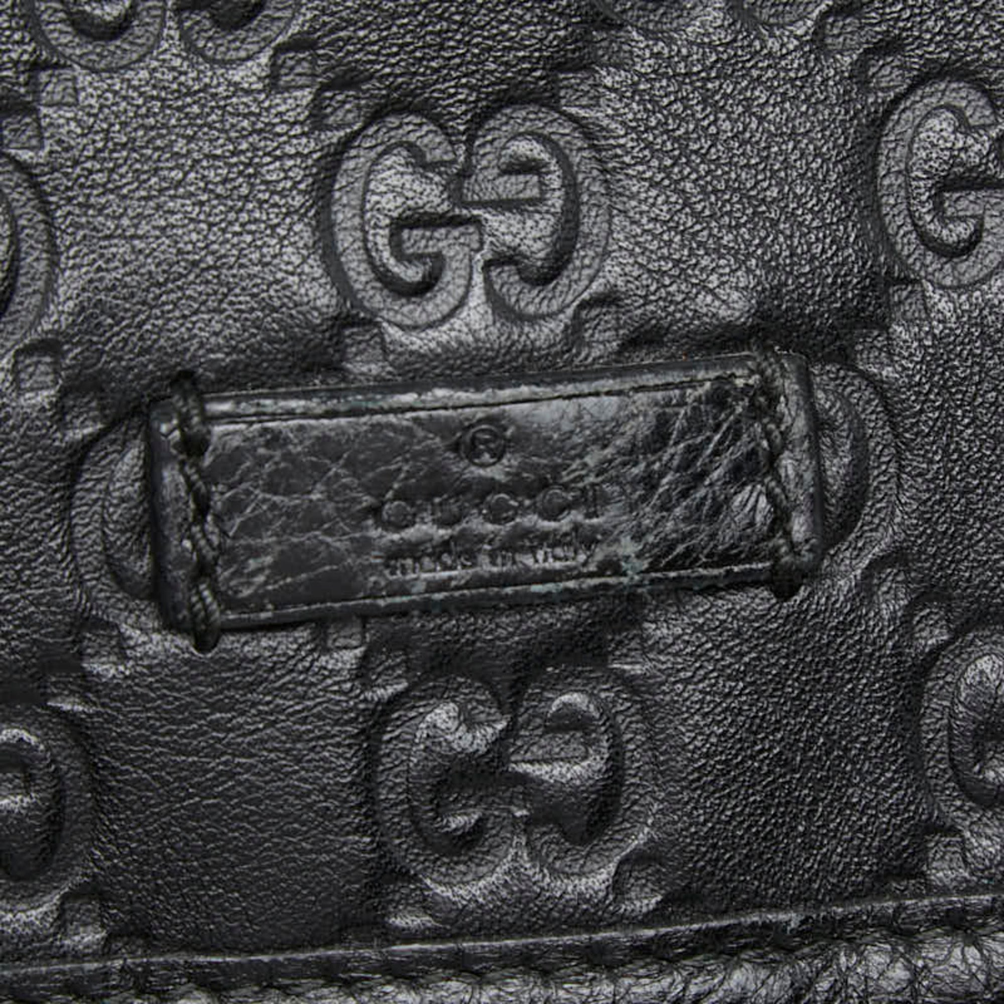 Gucci Black Pvc Leather Shoulder Bag (Pre-Owned)