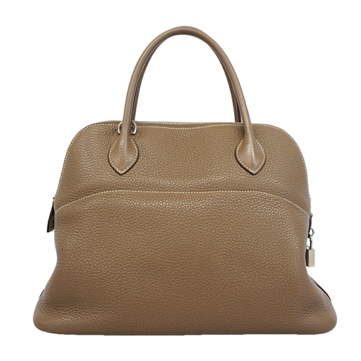 Hermes Etoupe Gray Taurillon Clemence Leather Handbag (Pre-Owned)