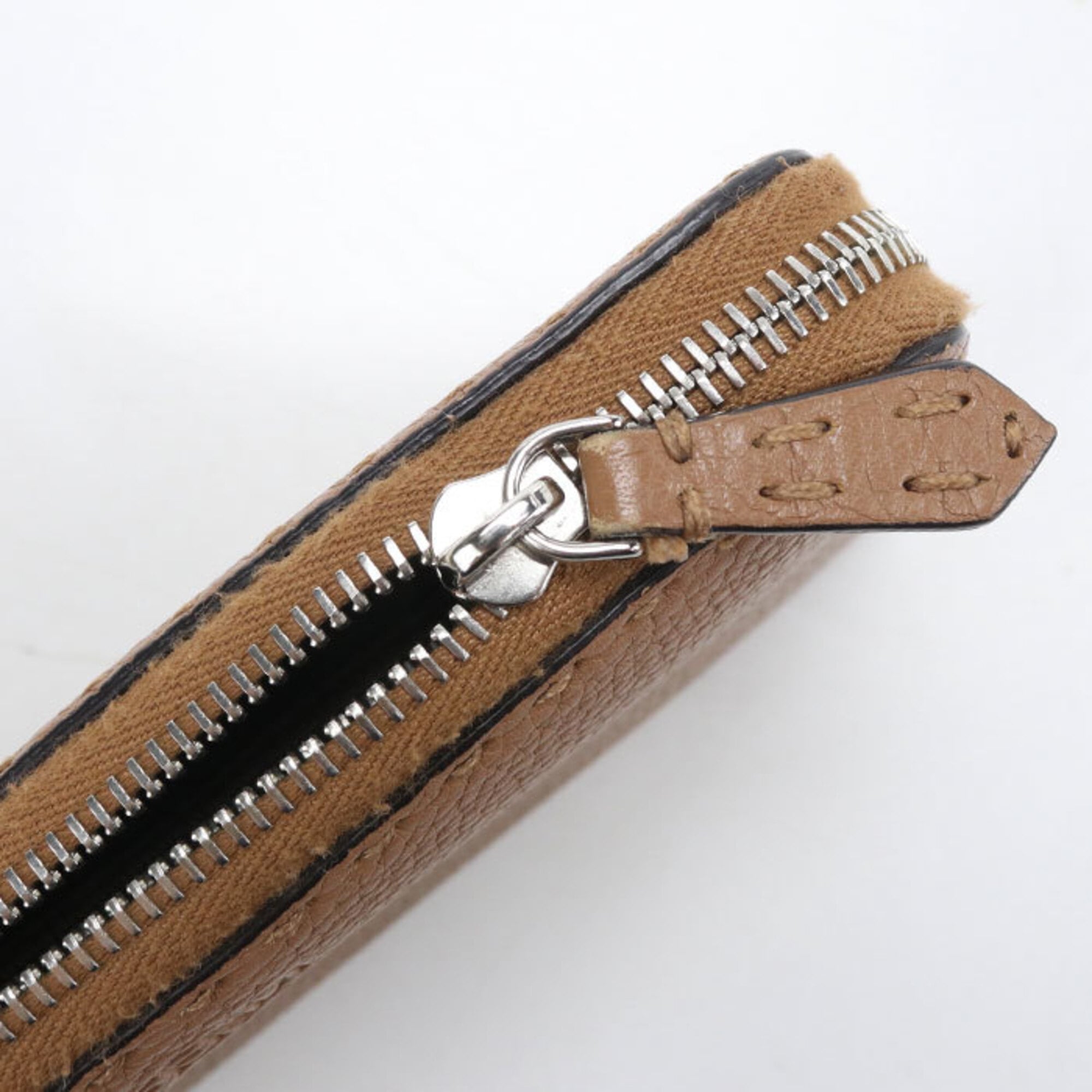 Fendi Brown Leather Long Wallet (Bi-Fold) (Pre-Owned)