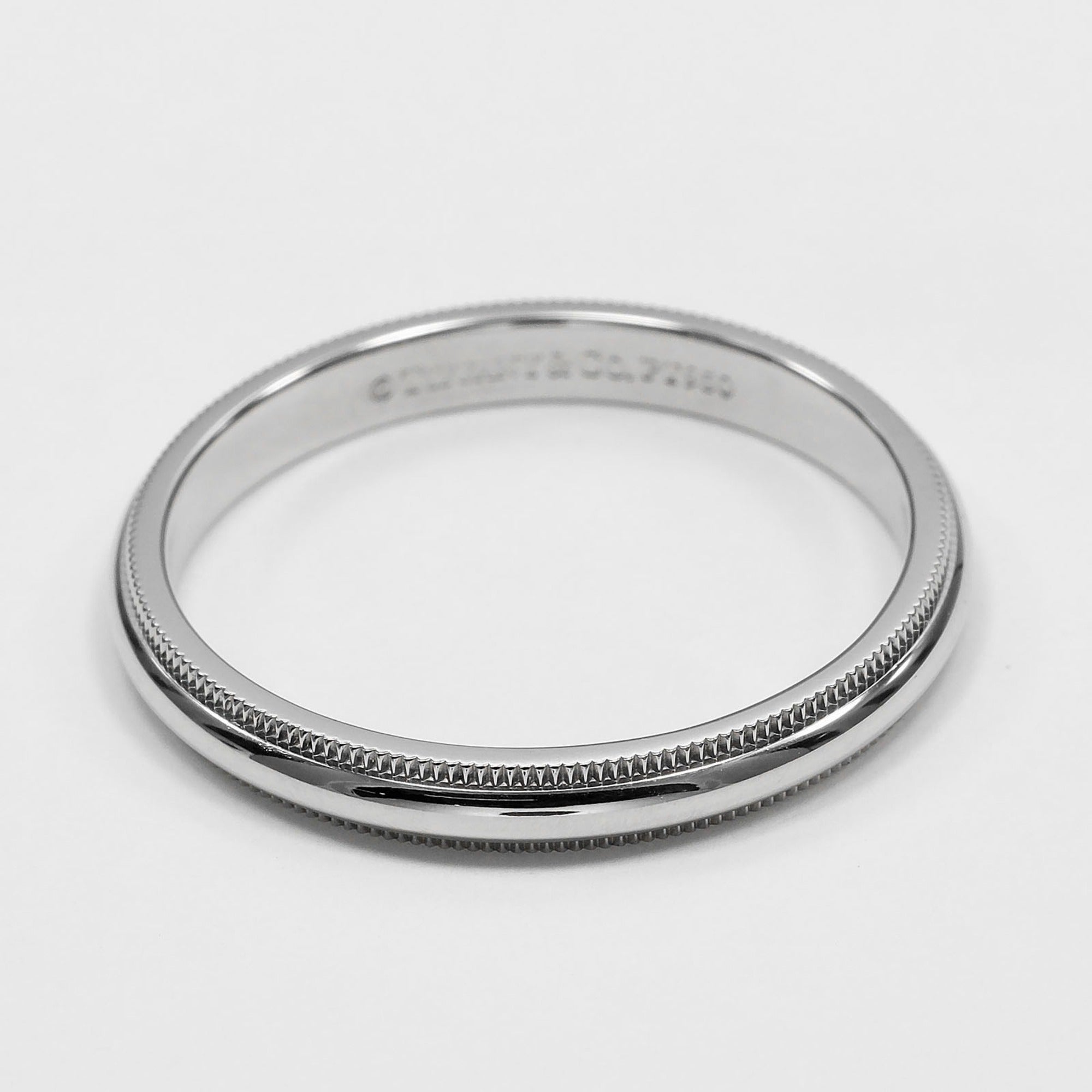 Tiffany Platinum Platinum 950 Band Ring (Pre-Owned)