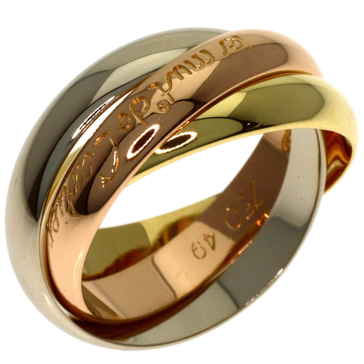 Cartier Pink Gold White Gold Yellow Gold Yellow Gold (18K) Pink Gold (18K) White Gold (18K) Band Ring (Pre-Owned)