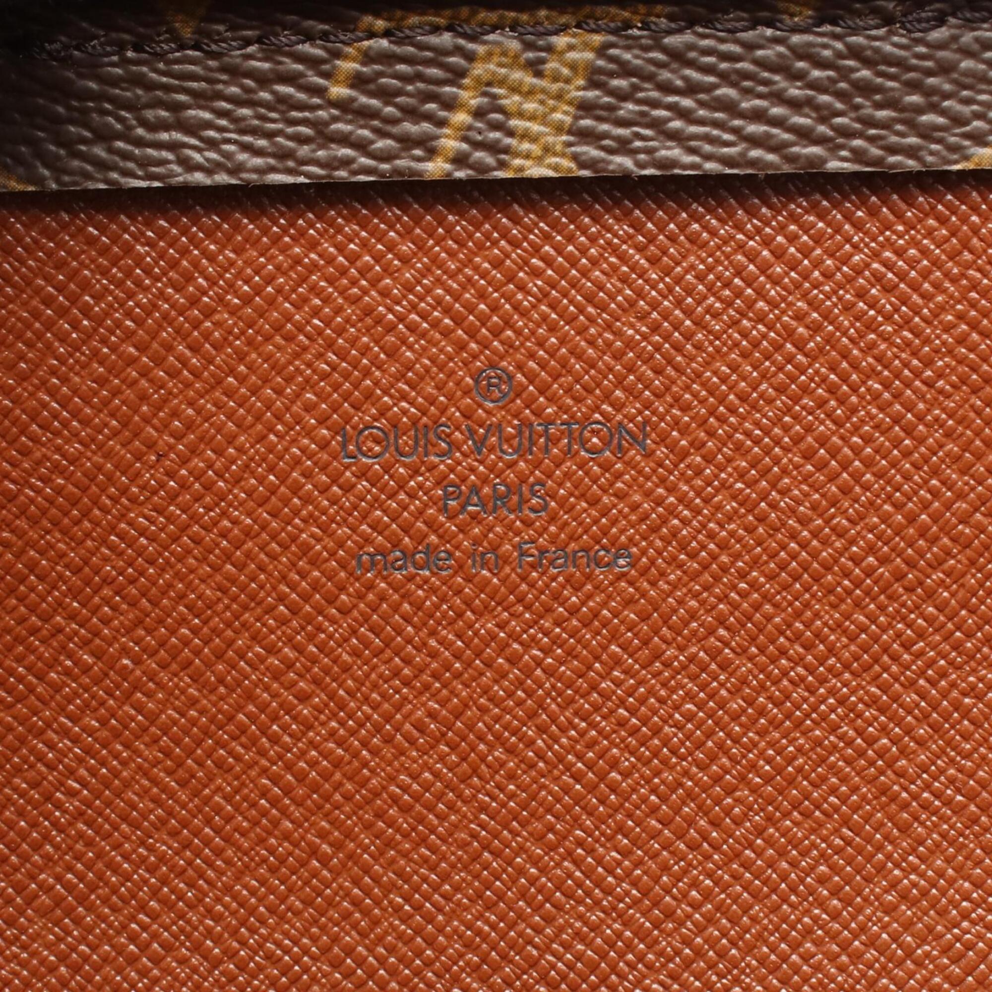 Louis Vuitton Brown Monogram Coated Canvas Monogram Leather Briefcase Handbag (Pre-Owned)