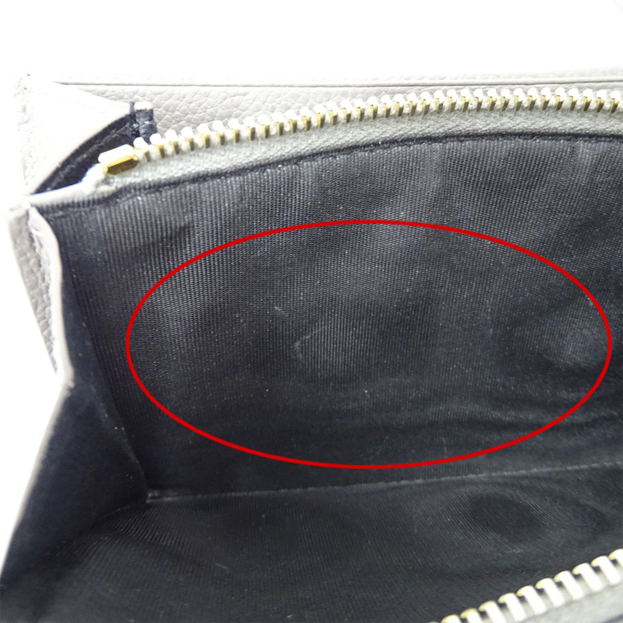 Saint Laurent Gray Leather Long Wallet (Bi-Fold) (Pre-Owned)