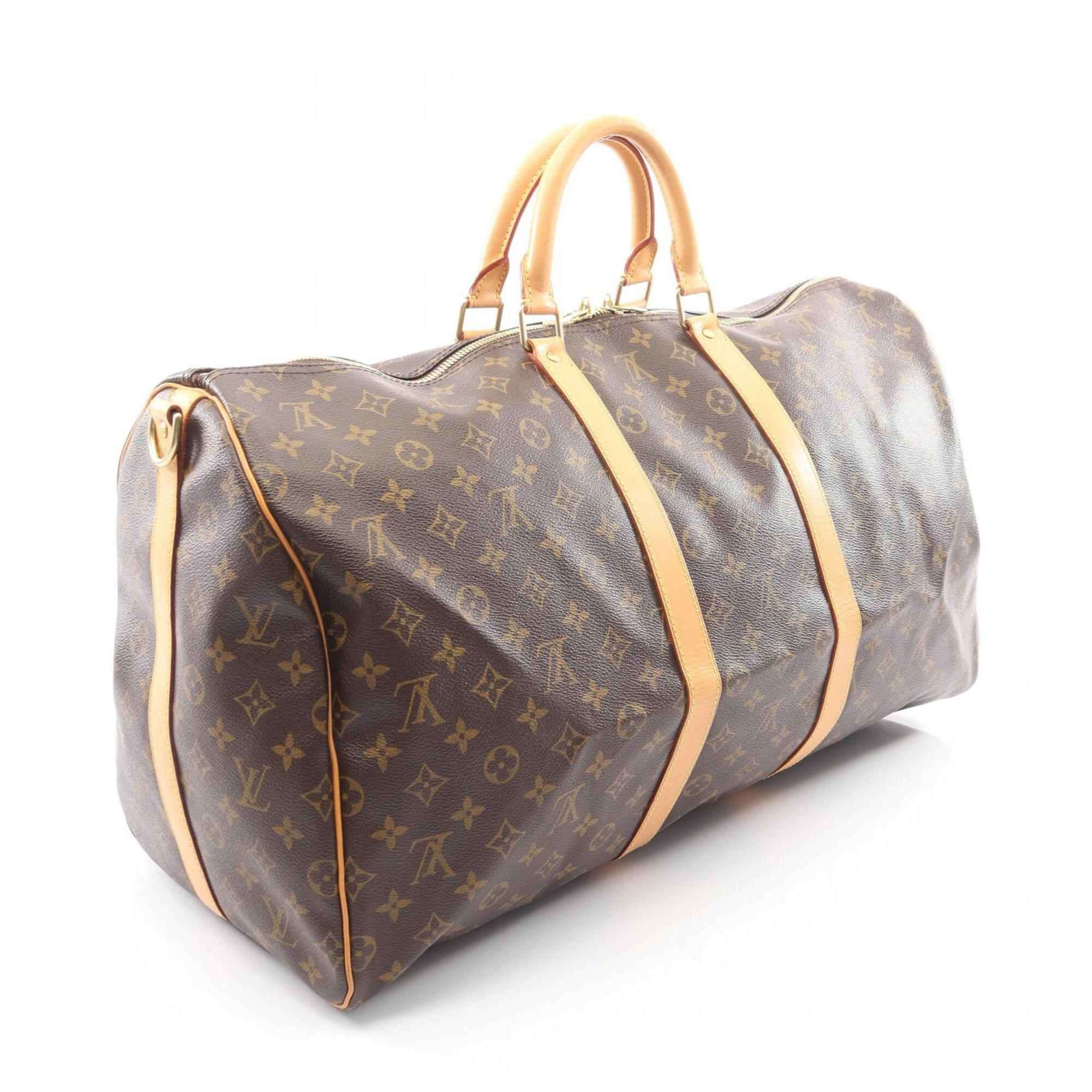 Louis Vuitton Brown Pvc Leather Boston Bag Handbag (Pre-Owned)