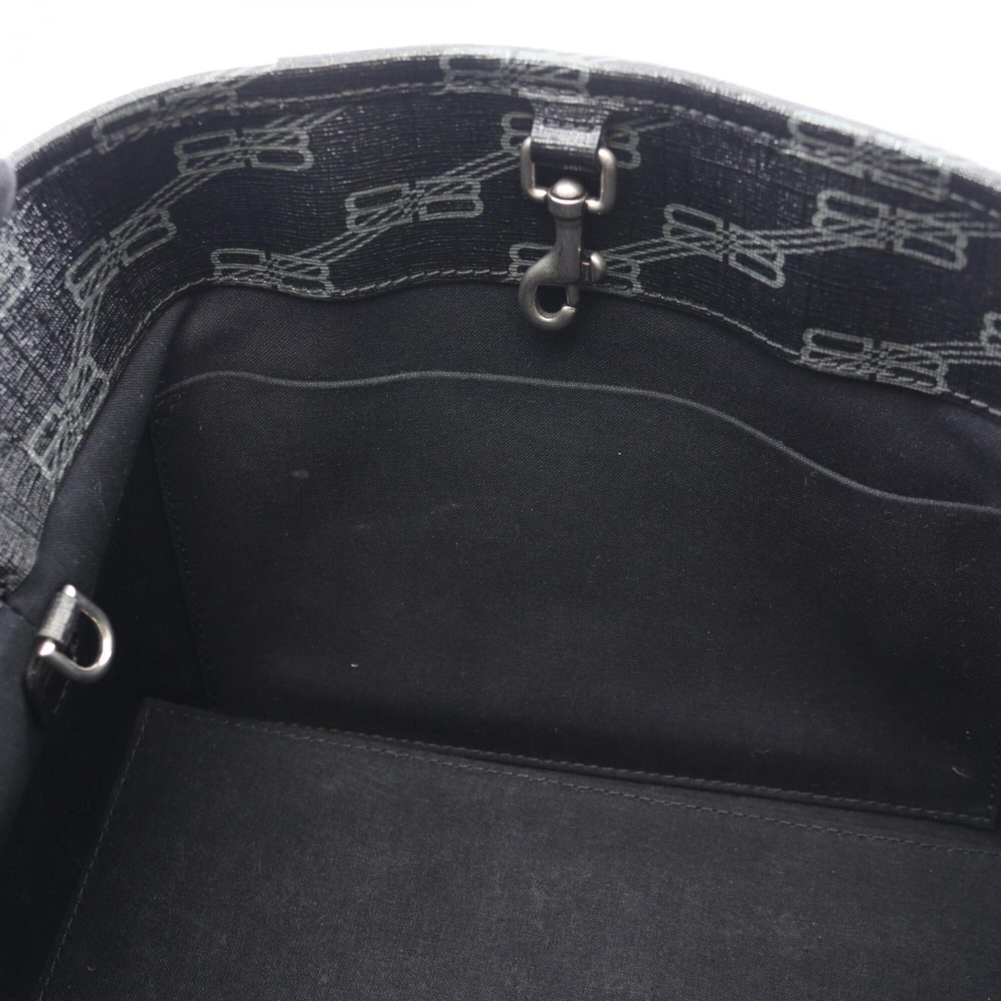 Balenciaga Black Gray Pvc Handbag (Pre-Owned)