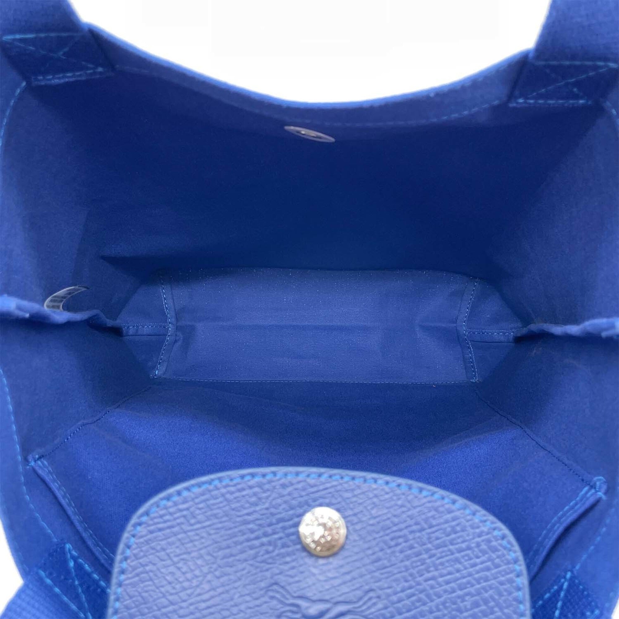 Longchamp Blue White Tote Bag (Pre-Owned)