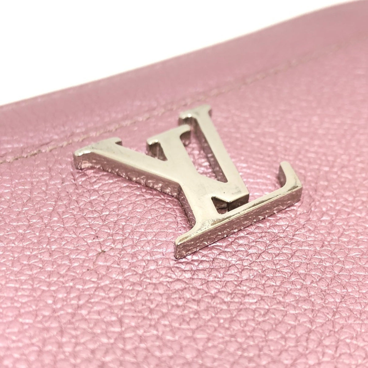 Louis Vuitton Metallic Pink Leather Long Wallet (Bi-Fold) (Pre-Owned)