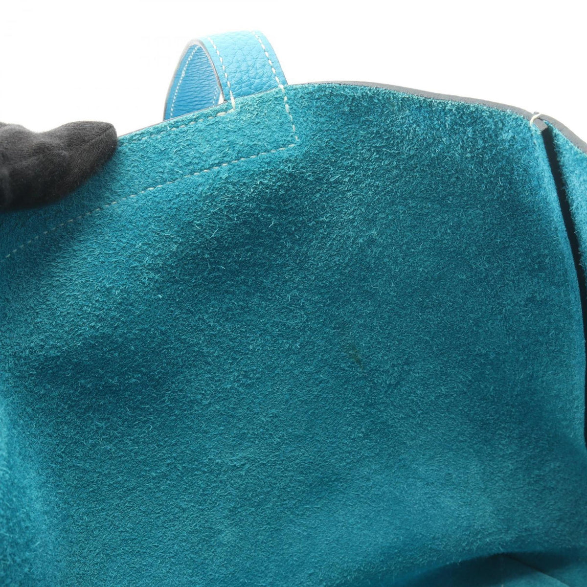 Hermes Blue Taurillon Clemence Leather Leather Tote Bag (Pre-Owned)