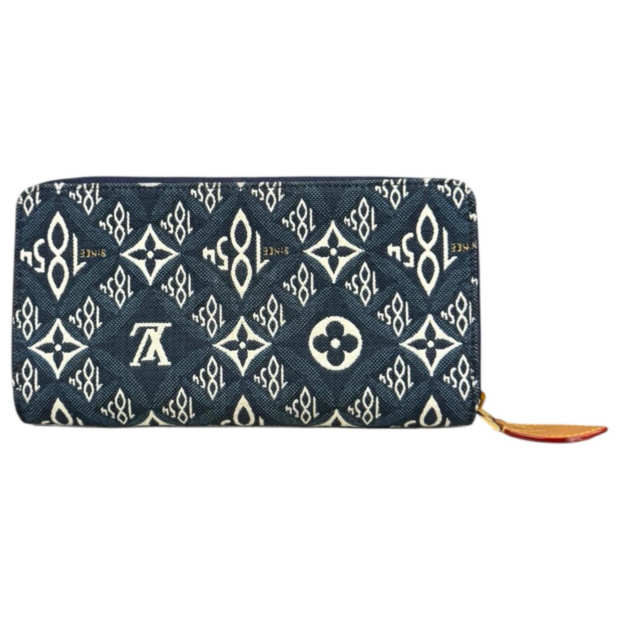 Louis Vuitton Navy Jacquard Canvas Long Wallet (Bi-Fold) (Pre-Owned)