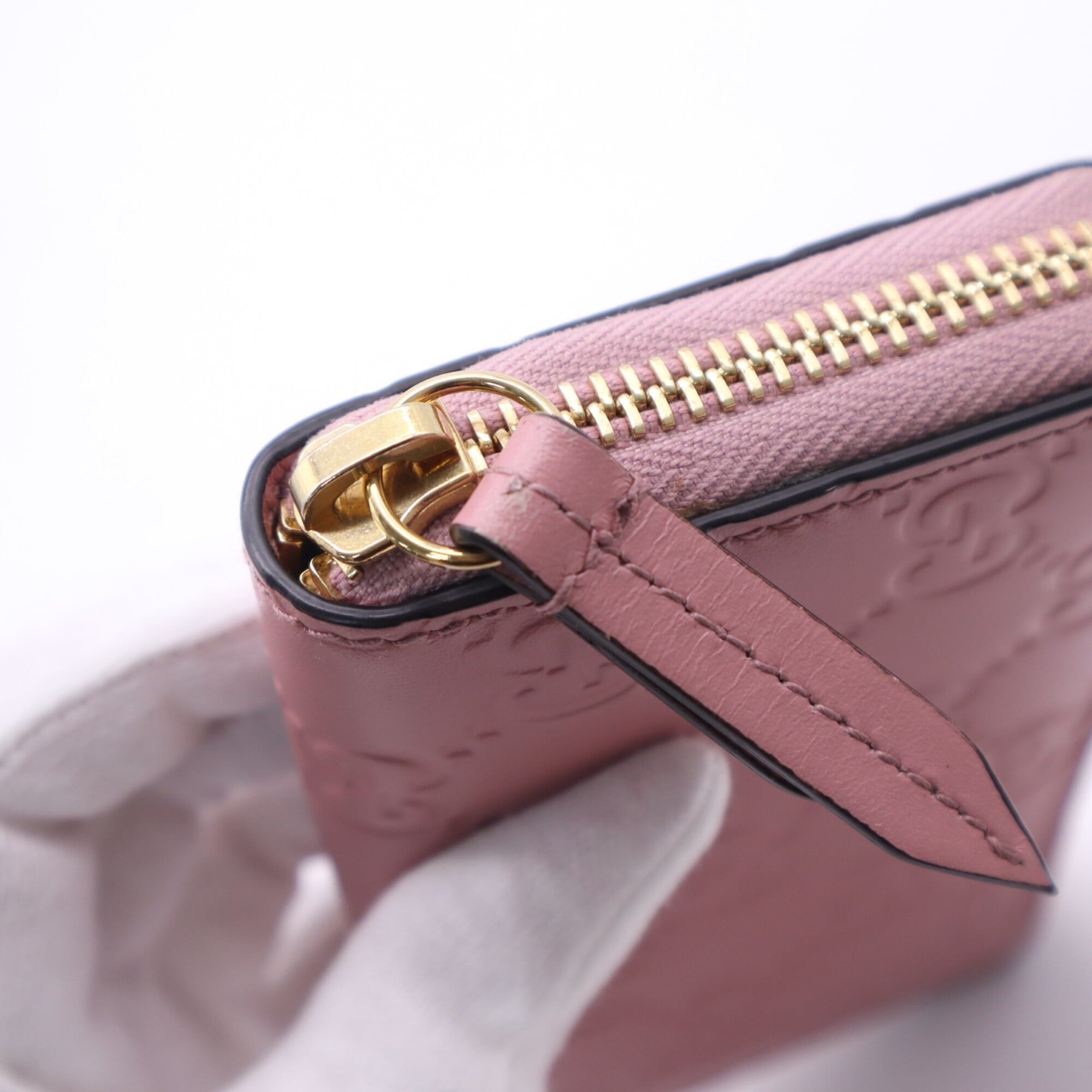 Gucci Pink Leather Coin Purse/Coin Case (Pre-Owned)