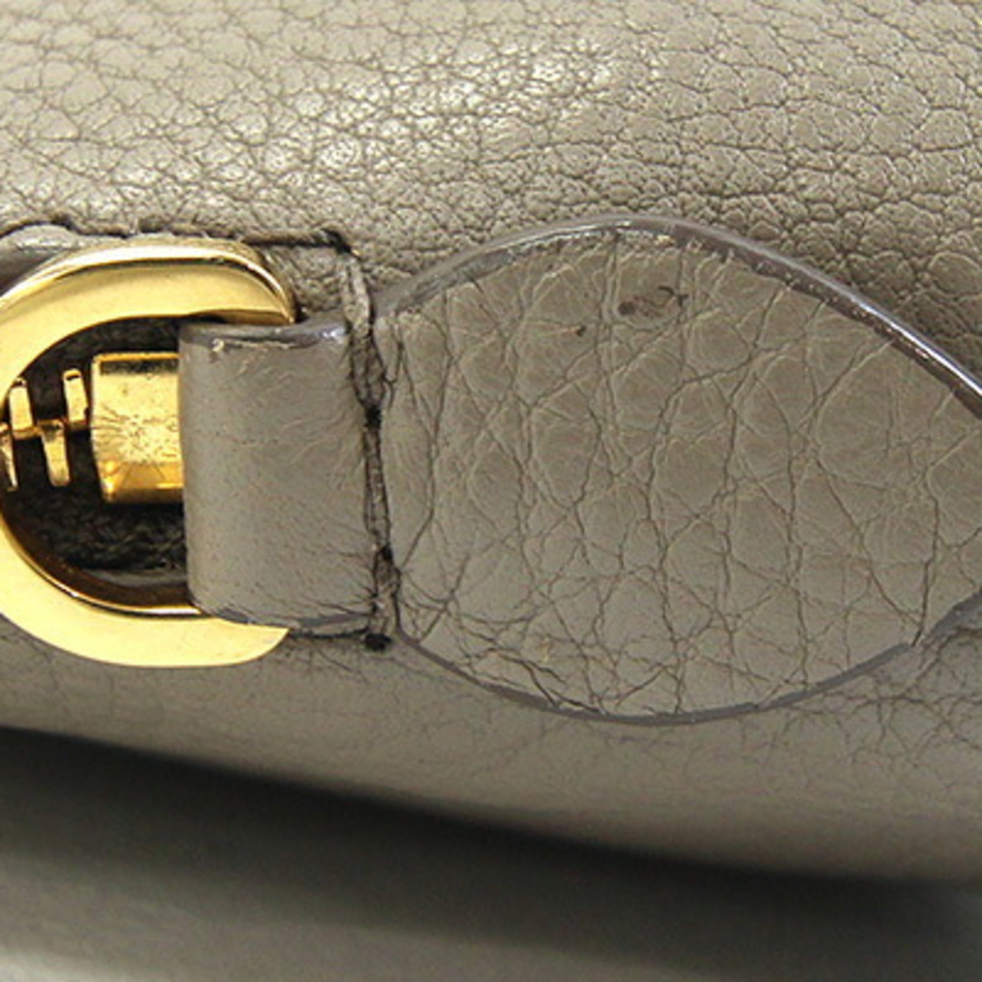 Prada Gray Leather Pouch (Pre-Owned)