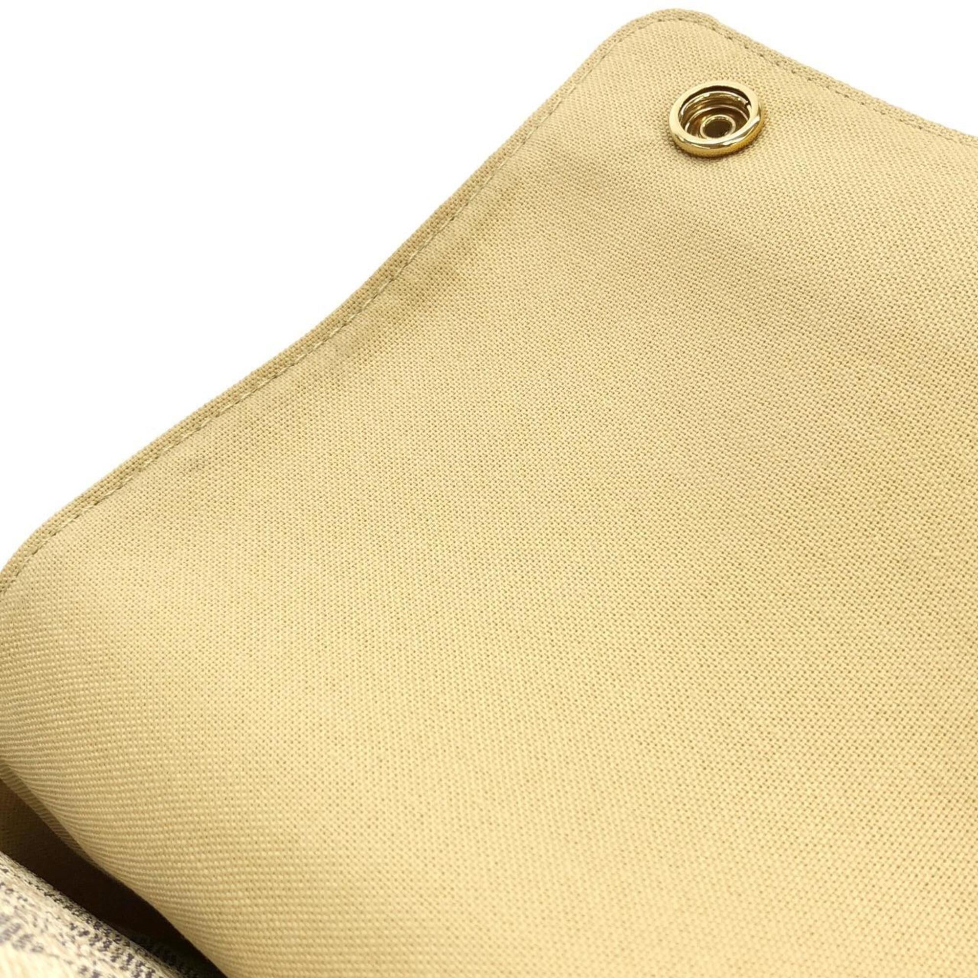 Louis Vuitton Azur Gold White Coated Canvas Shoulder Bag (Pre-Owned)