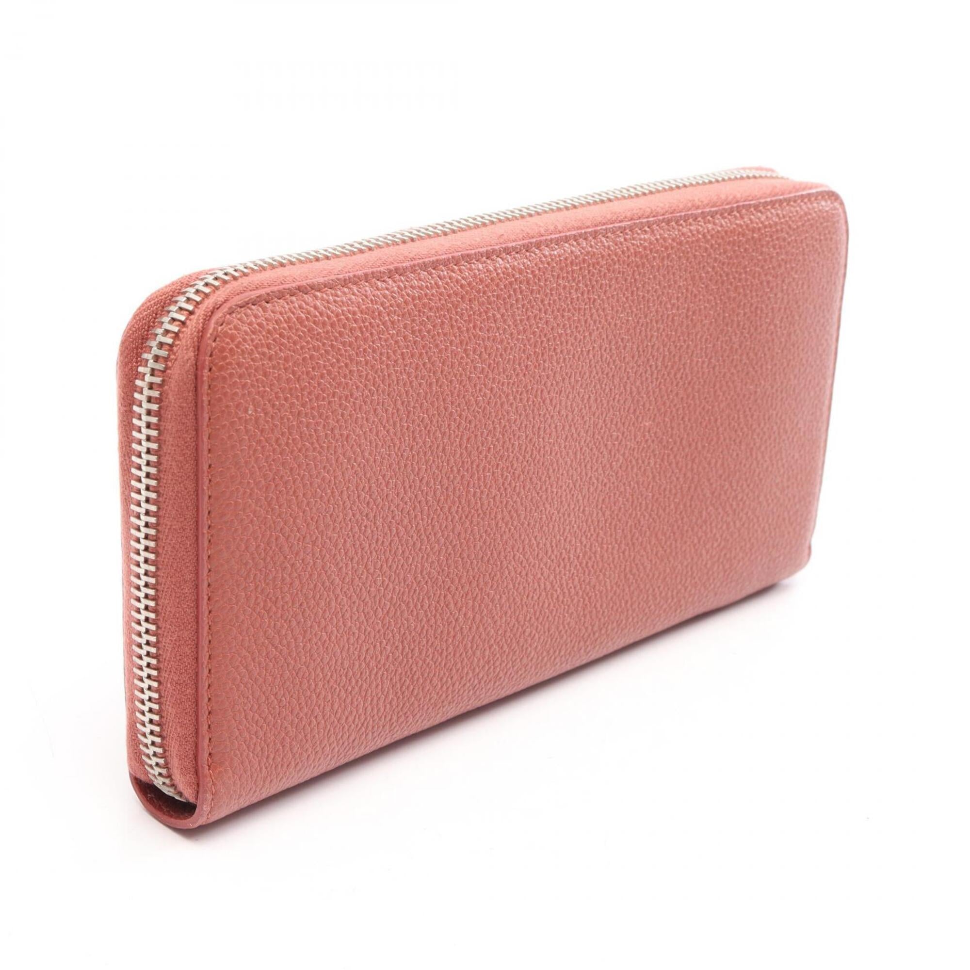 Yves Saint Laurent Brown Leather Long Wallet (Bi-Fold) (Pre-Owned)