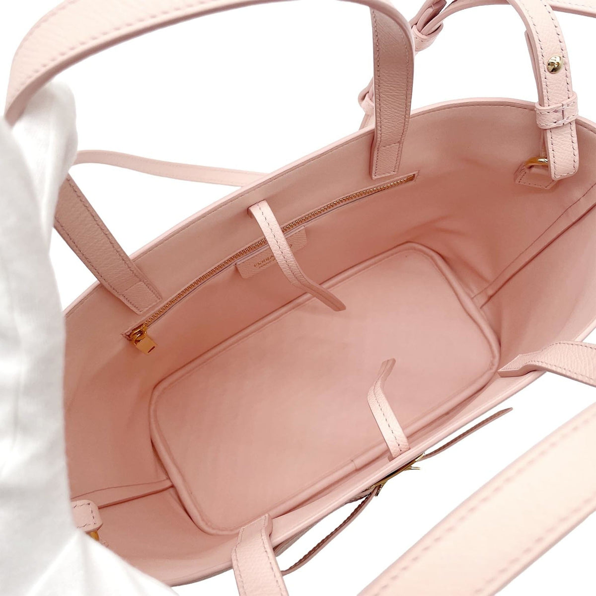 Salvatore Ferragamo Pink Leather Shoulder Bag Tote Bag (Pre-Owned)