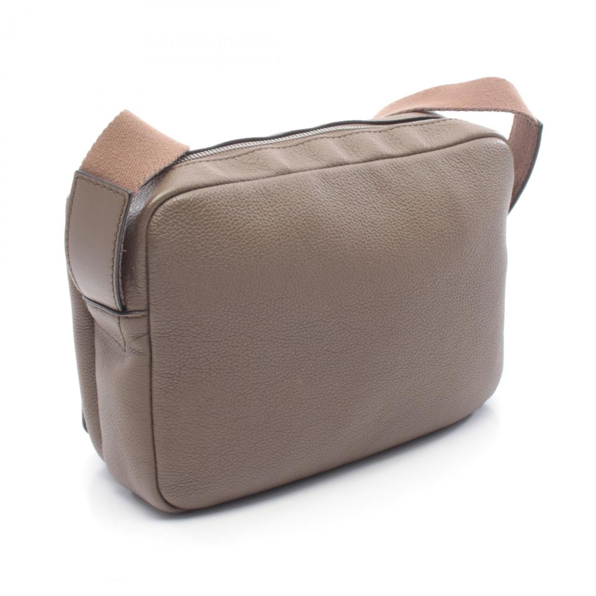 Loewe Gray Leather Handbag Shoulder Bag (Pre-Owned)