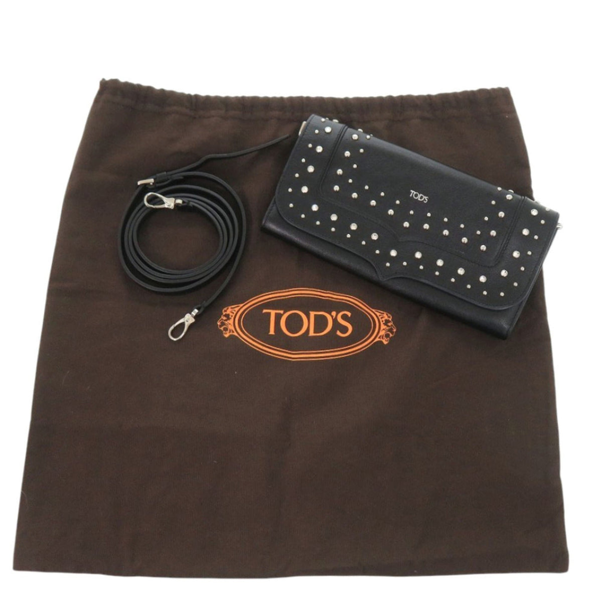 Tod's Black Leather Shoulder Bag (Pre-Owned)